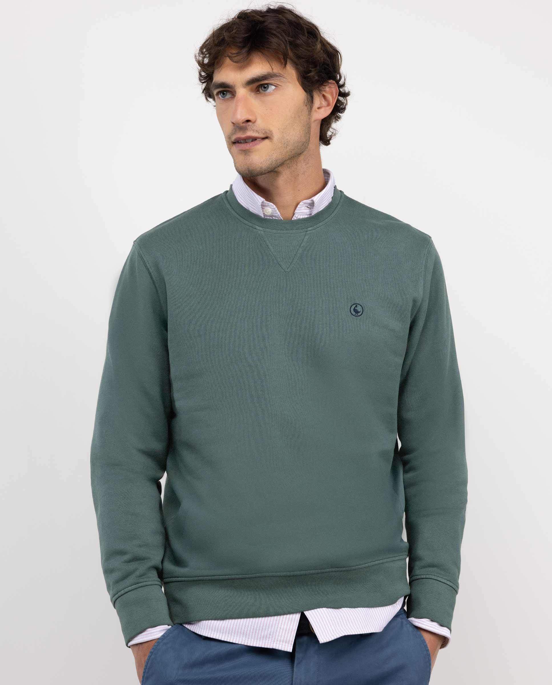 Sweat Col Rond Vert