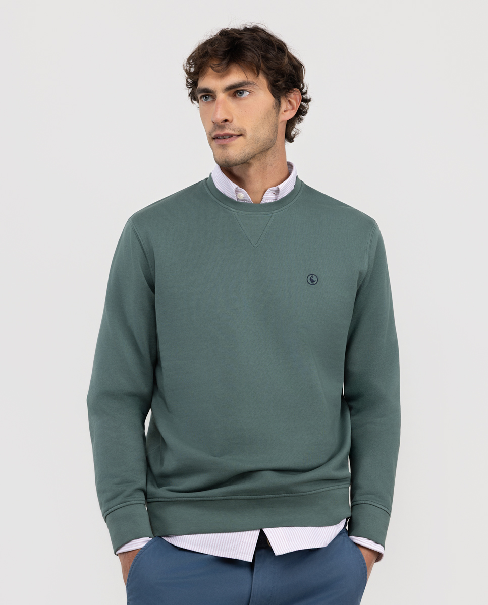 Sweat Col Rond Vert