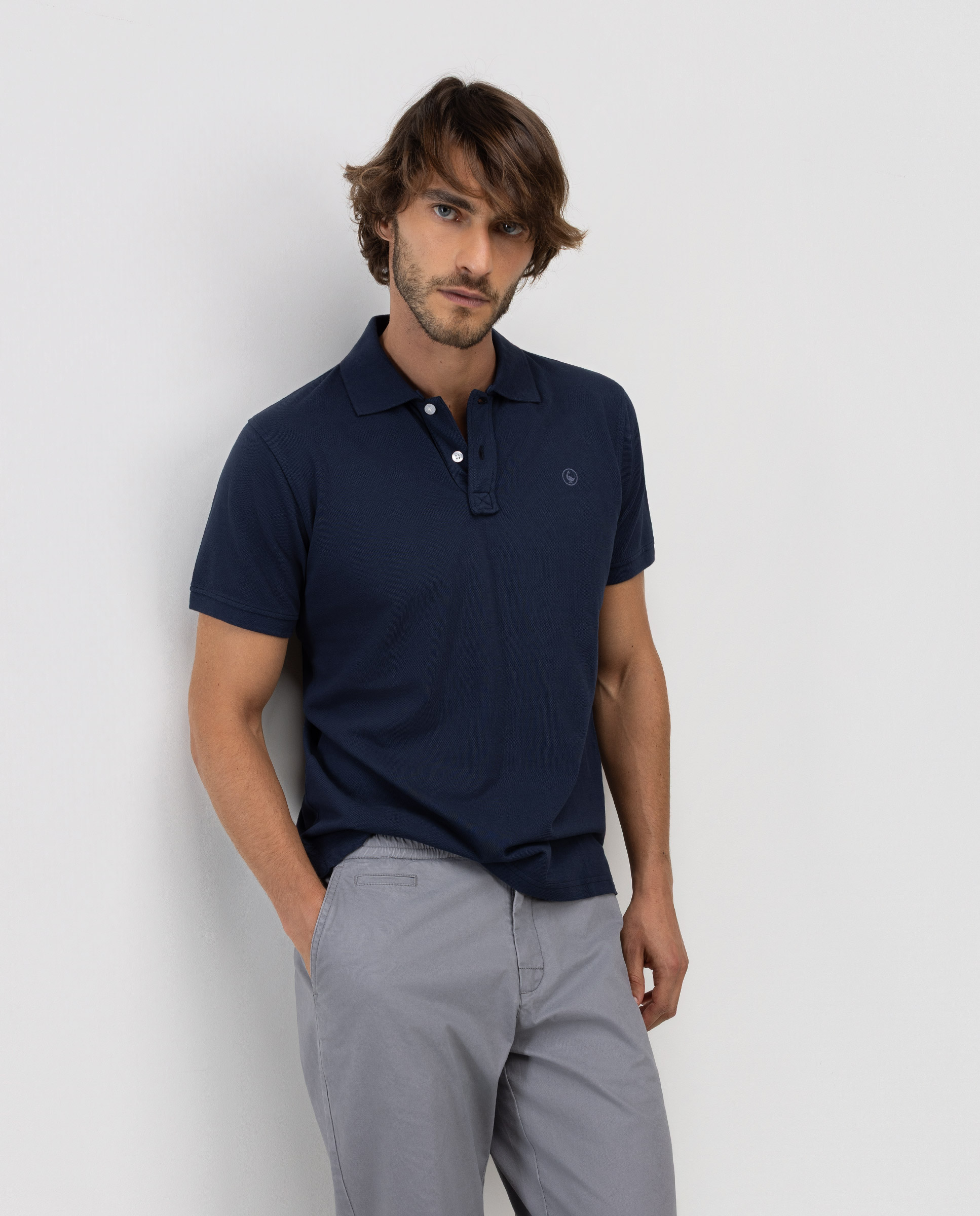 Polo Piqué Marino