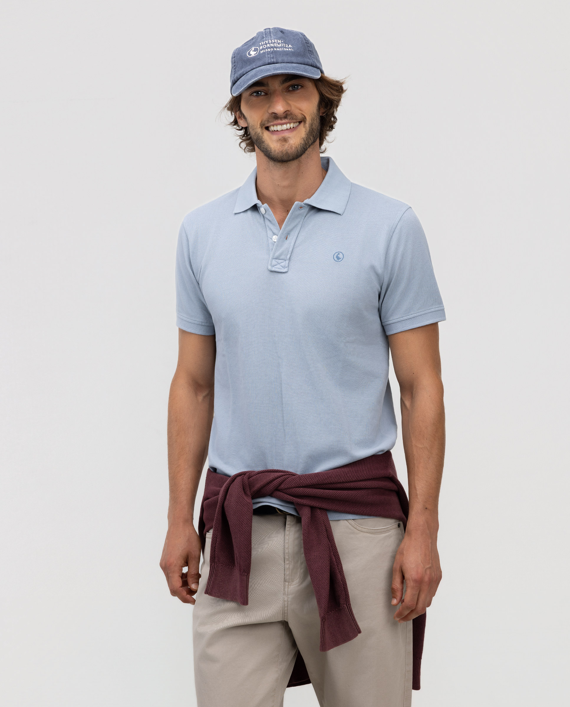 Polo Piqué Celeste