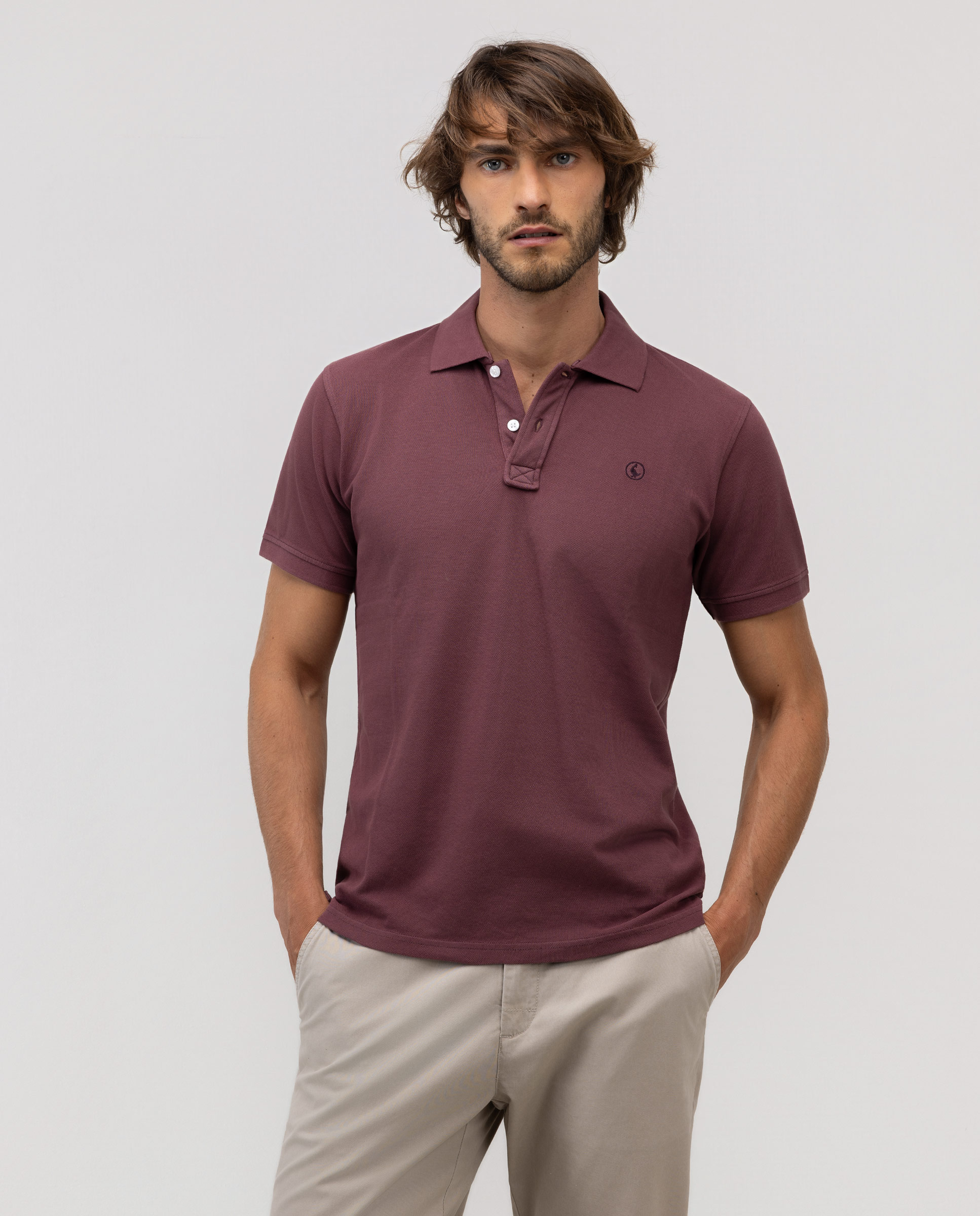 Polo Piqué Granate