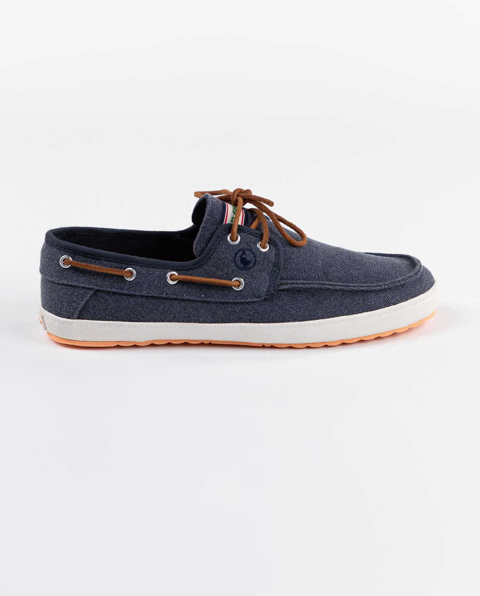 Sneaker Bateau Toile Marine