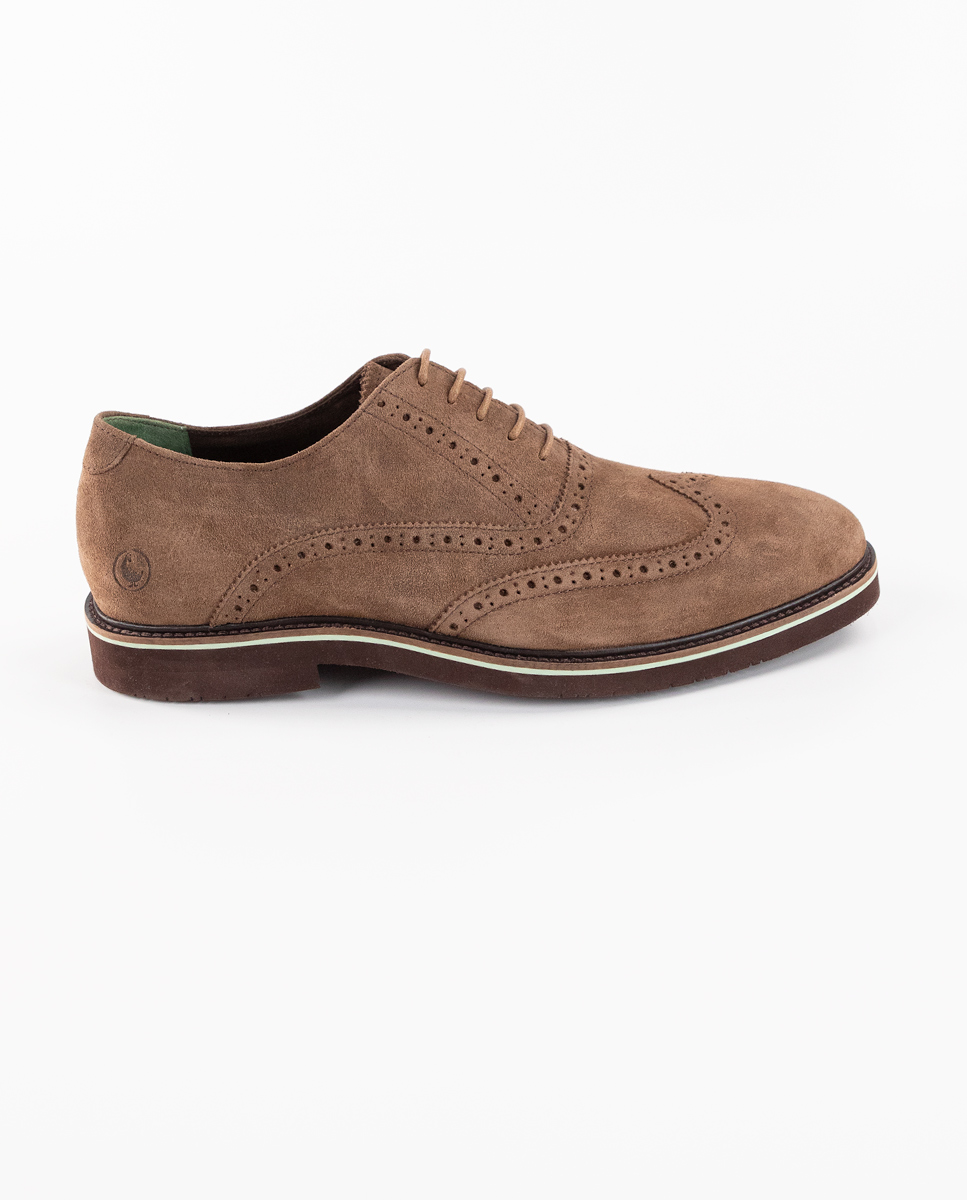Zapato Oxford Ante Marrón