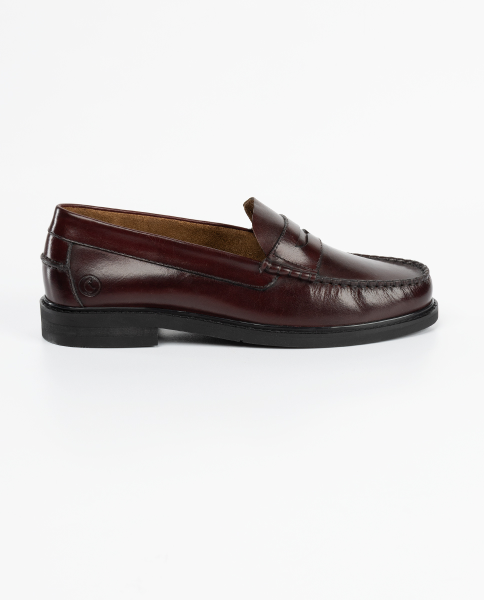 Mocasín Piel Granate