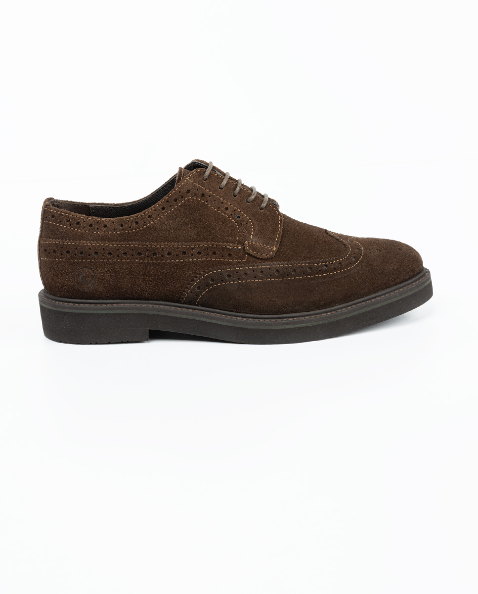Zapato Oxford Ante Marrón