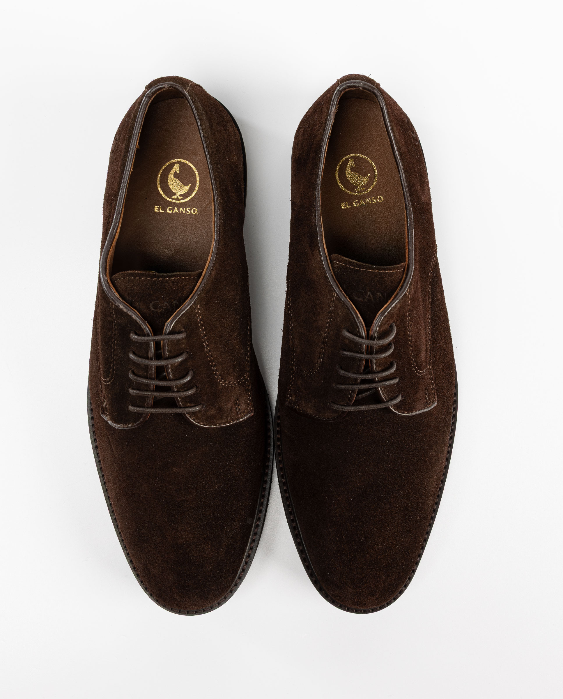 Brown Lace-Up Suede Shoes