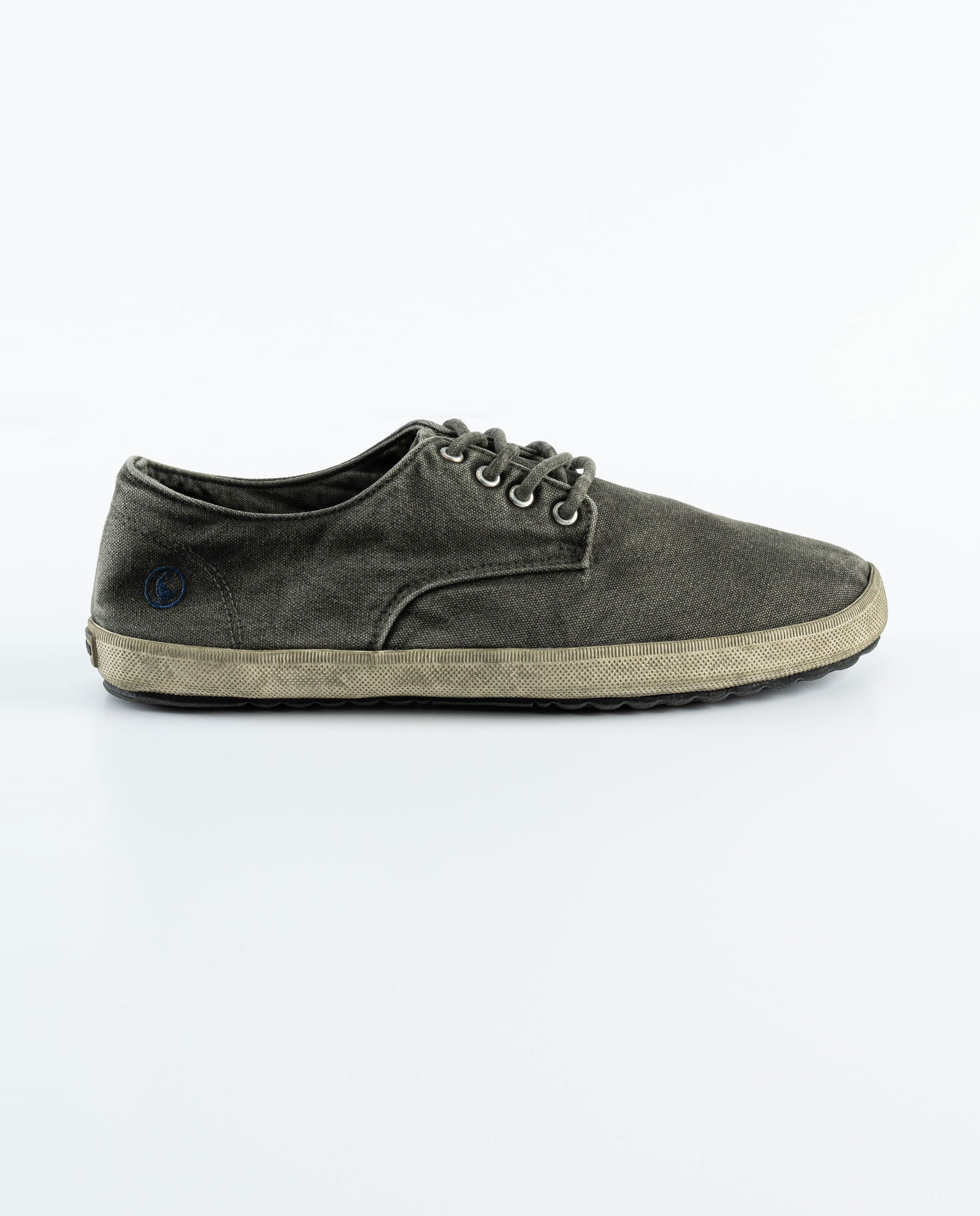 Zapatilla Derby Garment Dyed Canvas Gris