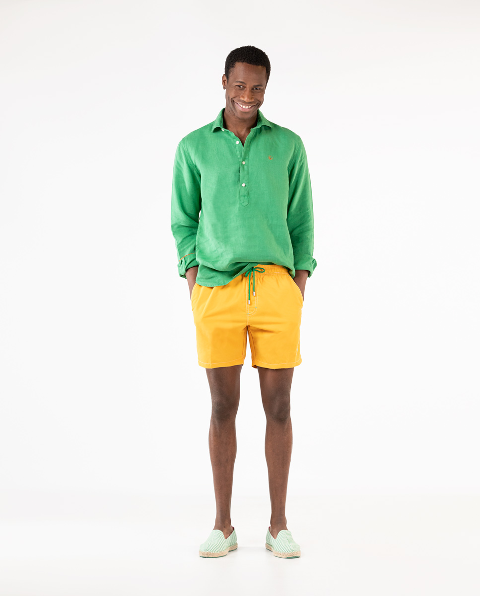 Badehose Gewaschen Uni Gelb