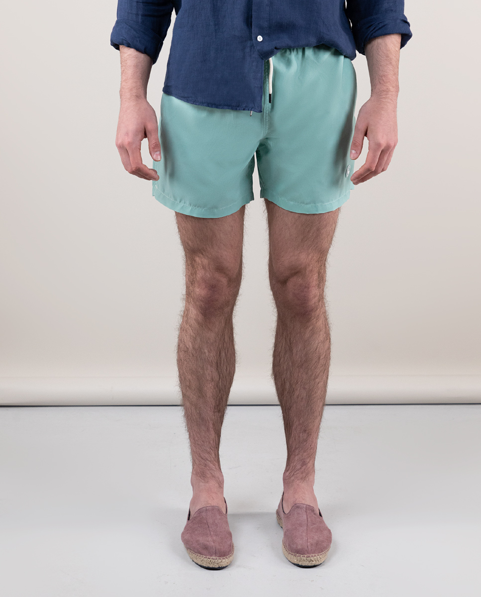 Garment Dyed Plain Green Swimsuit