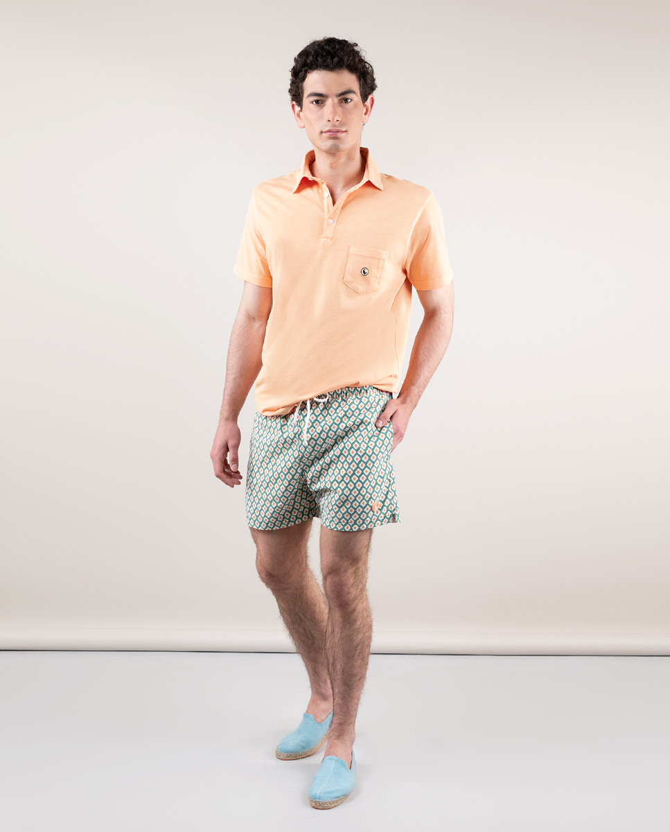 Green Print Swimsuit