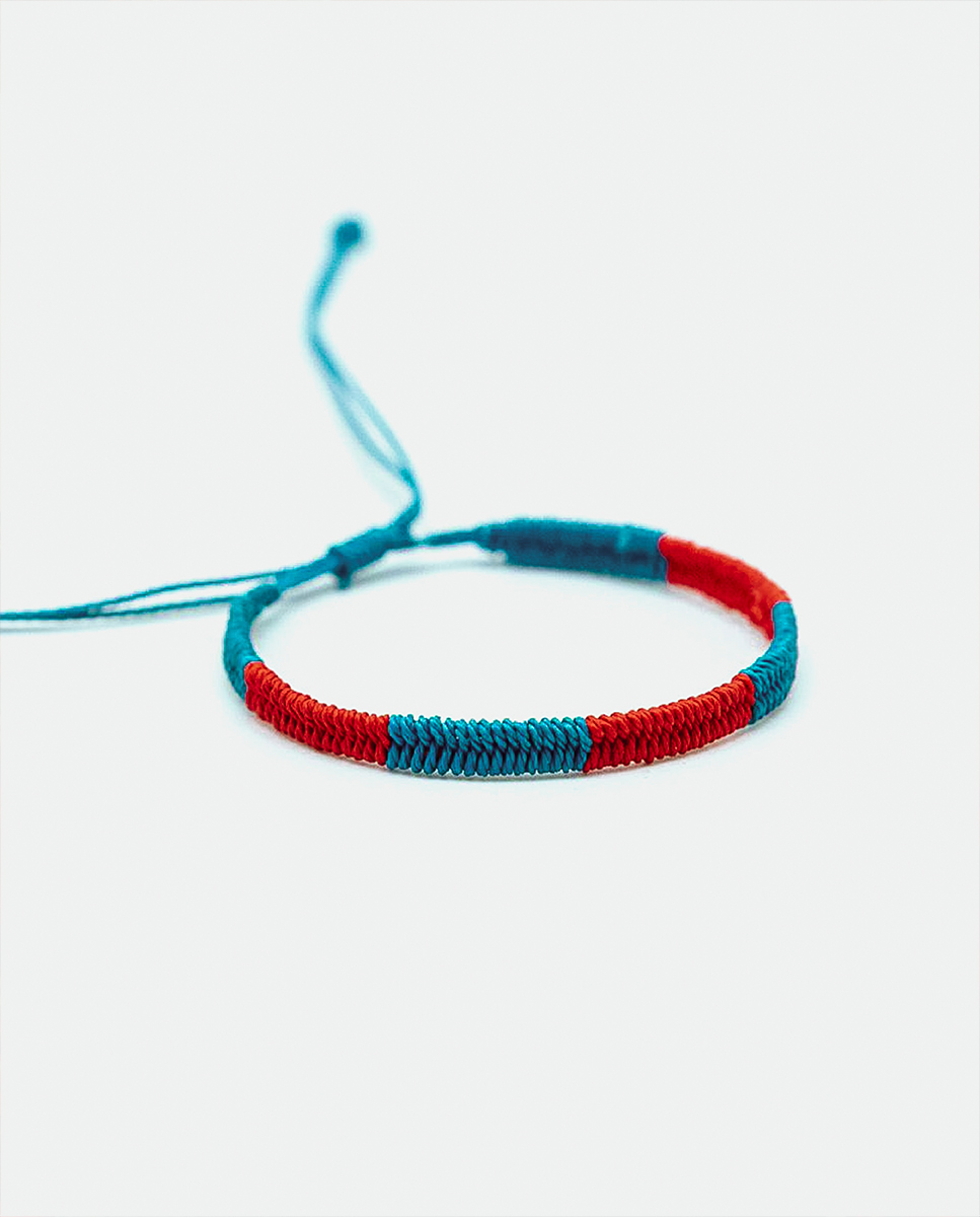 Bracelet Bicolore Rouge / Bleu