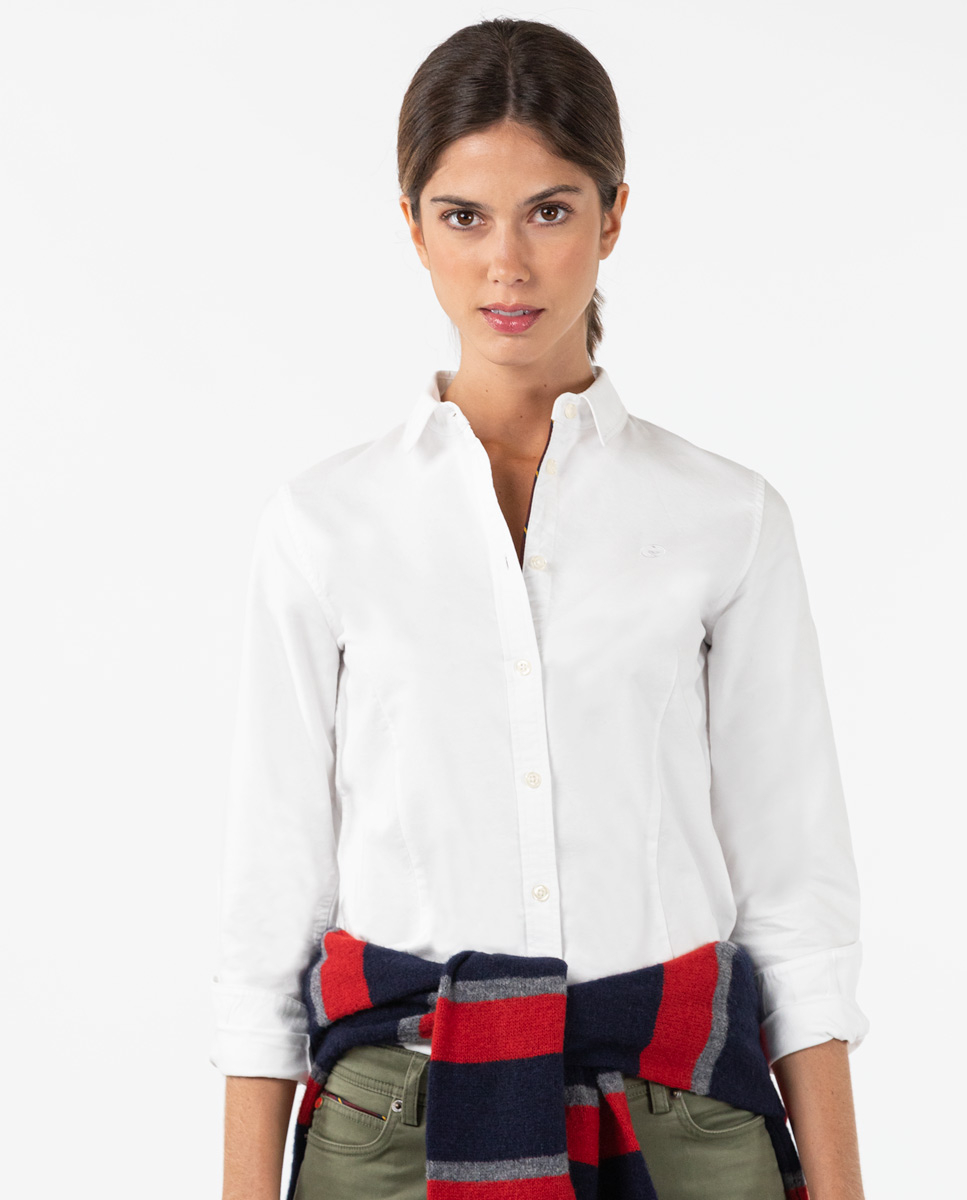 Camisa Lisa Oxford Blanca