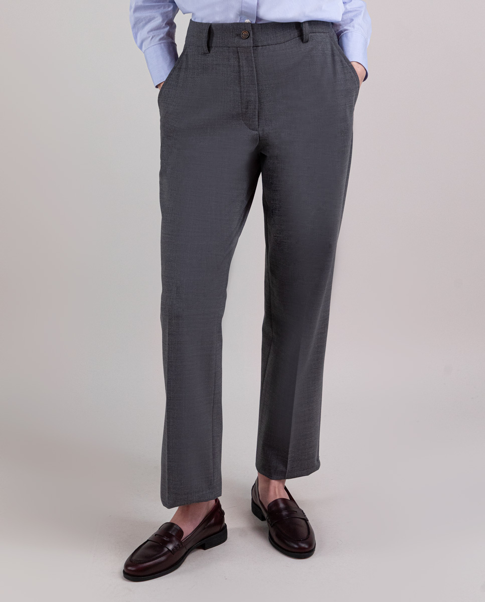 Pantalón Coordinado Liso Gris