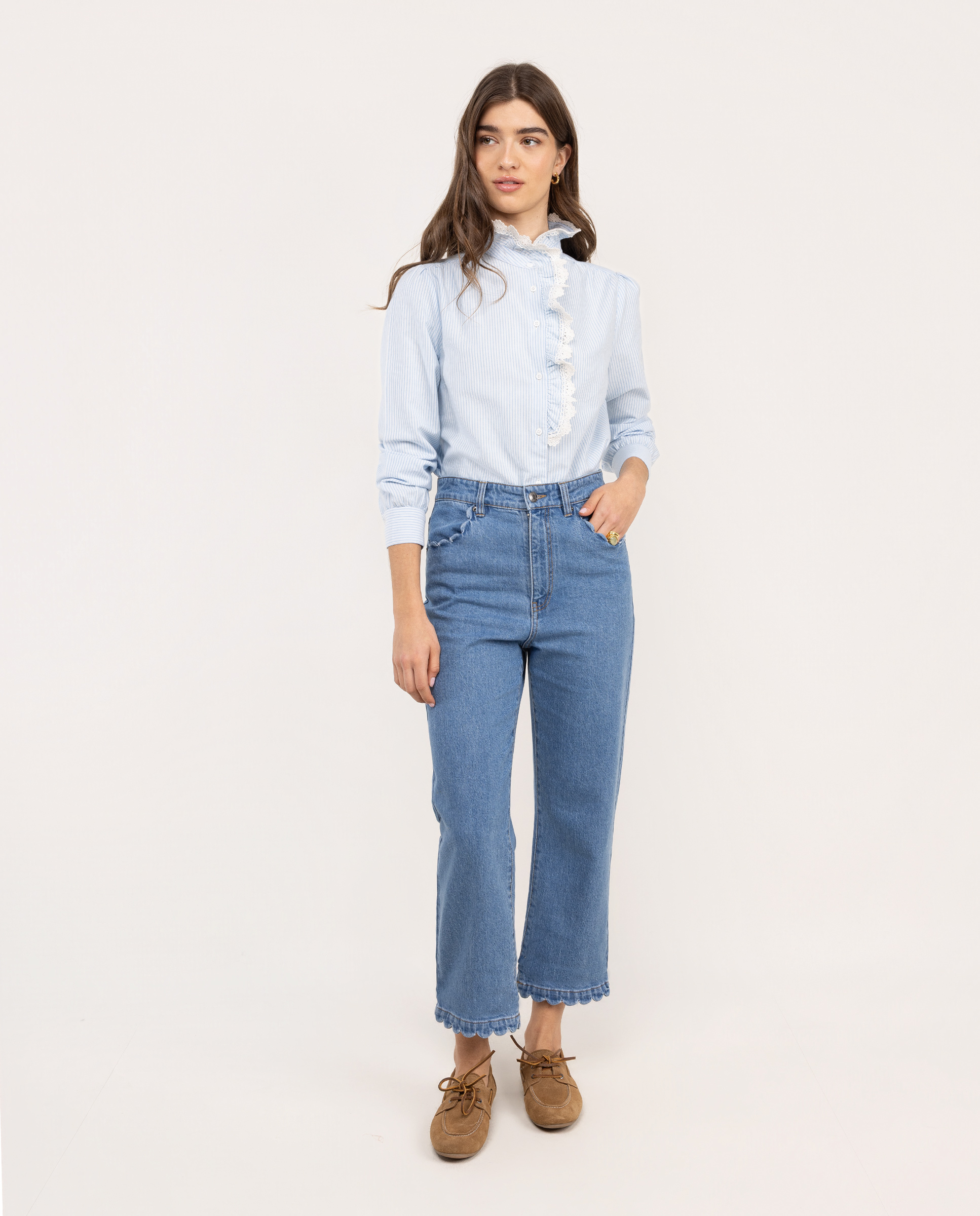 Pantalón Seline Denim Recto Azul