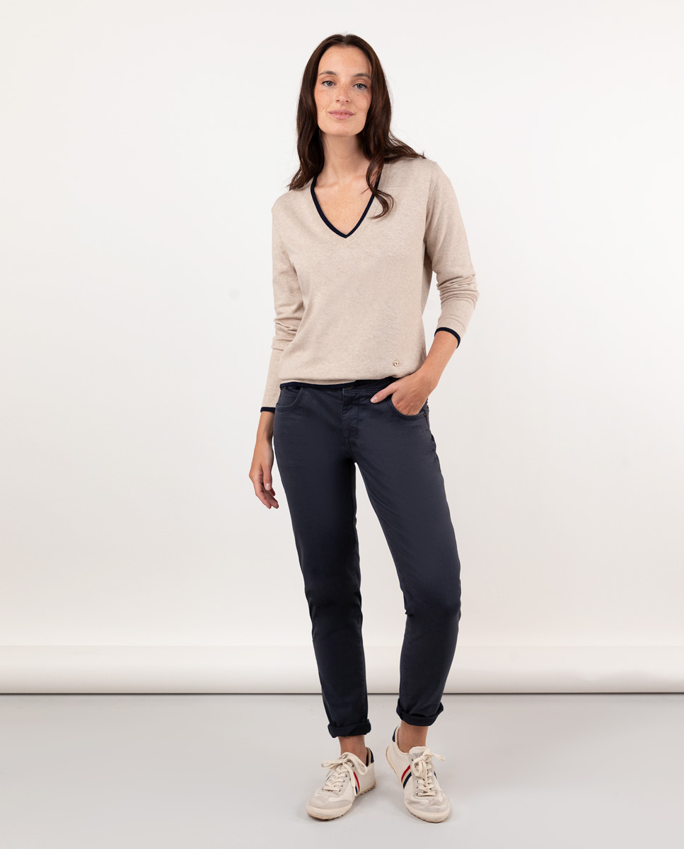 Pantalon 5 Poches Marine