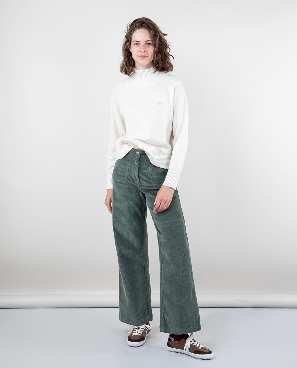 Pantalon Velours Vert