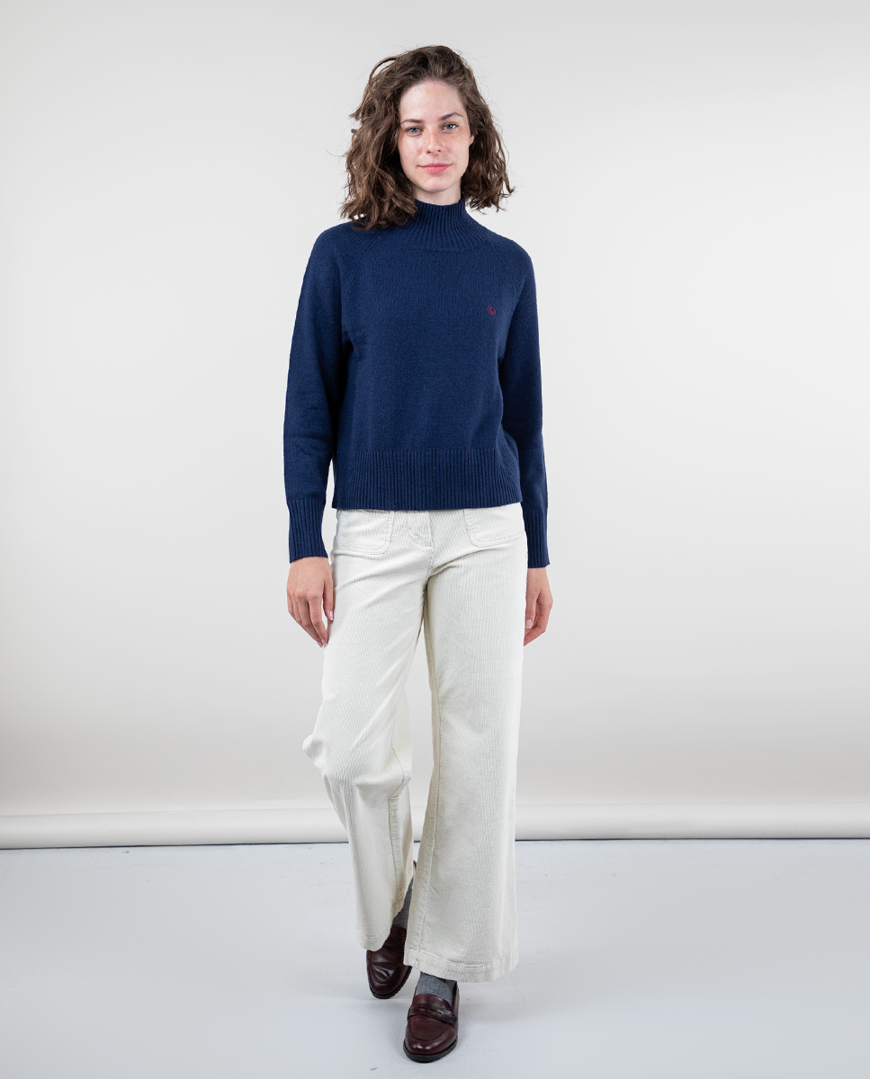 Pantalon Velours Écru