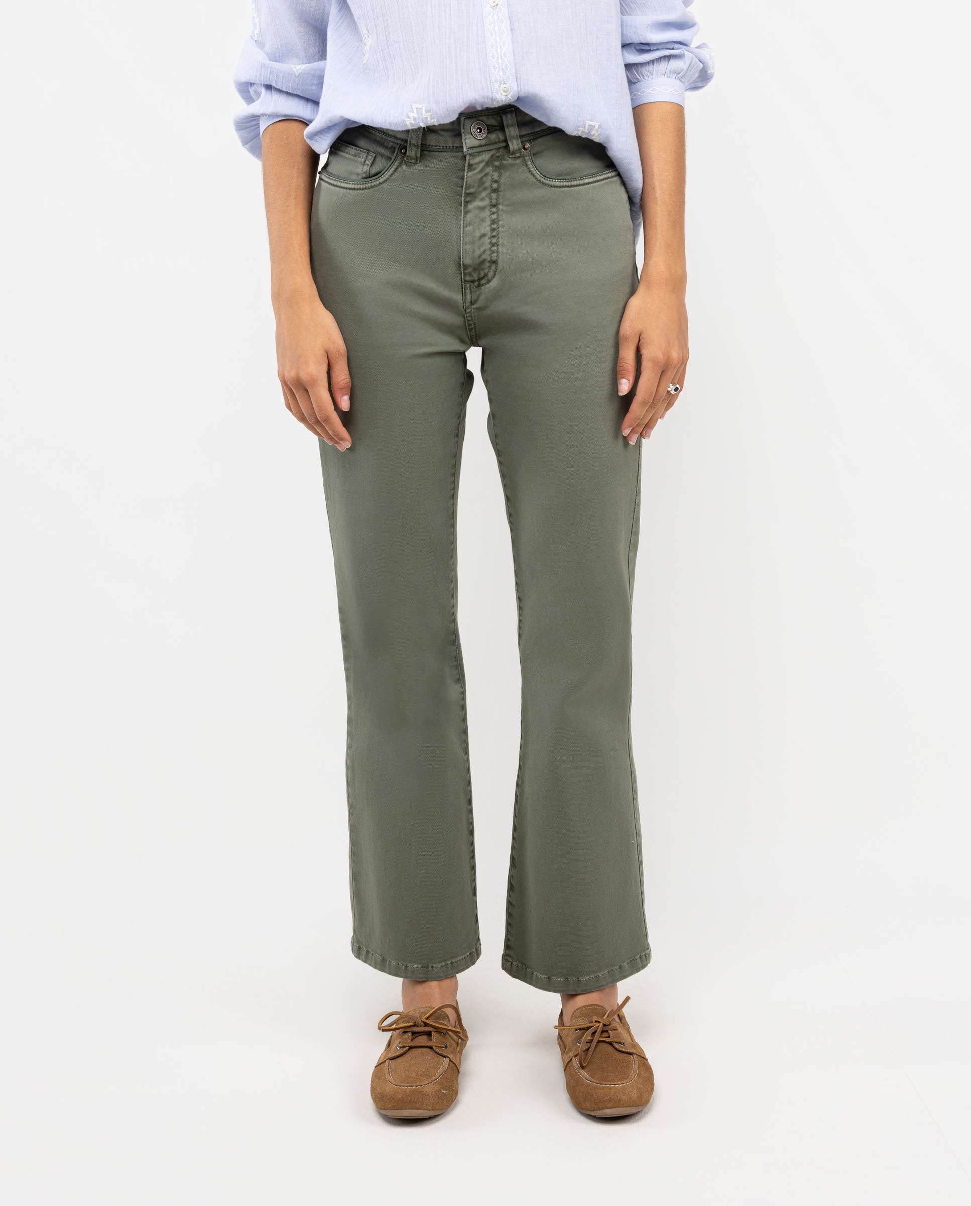 Pantalon 5 Poches Vert