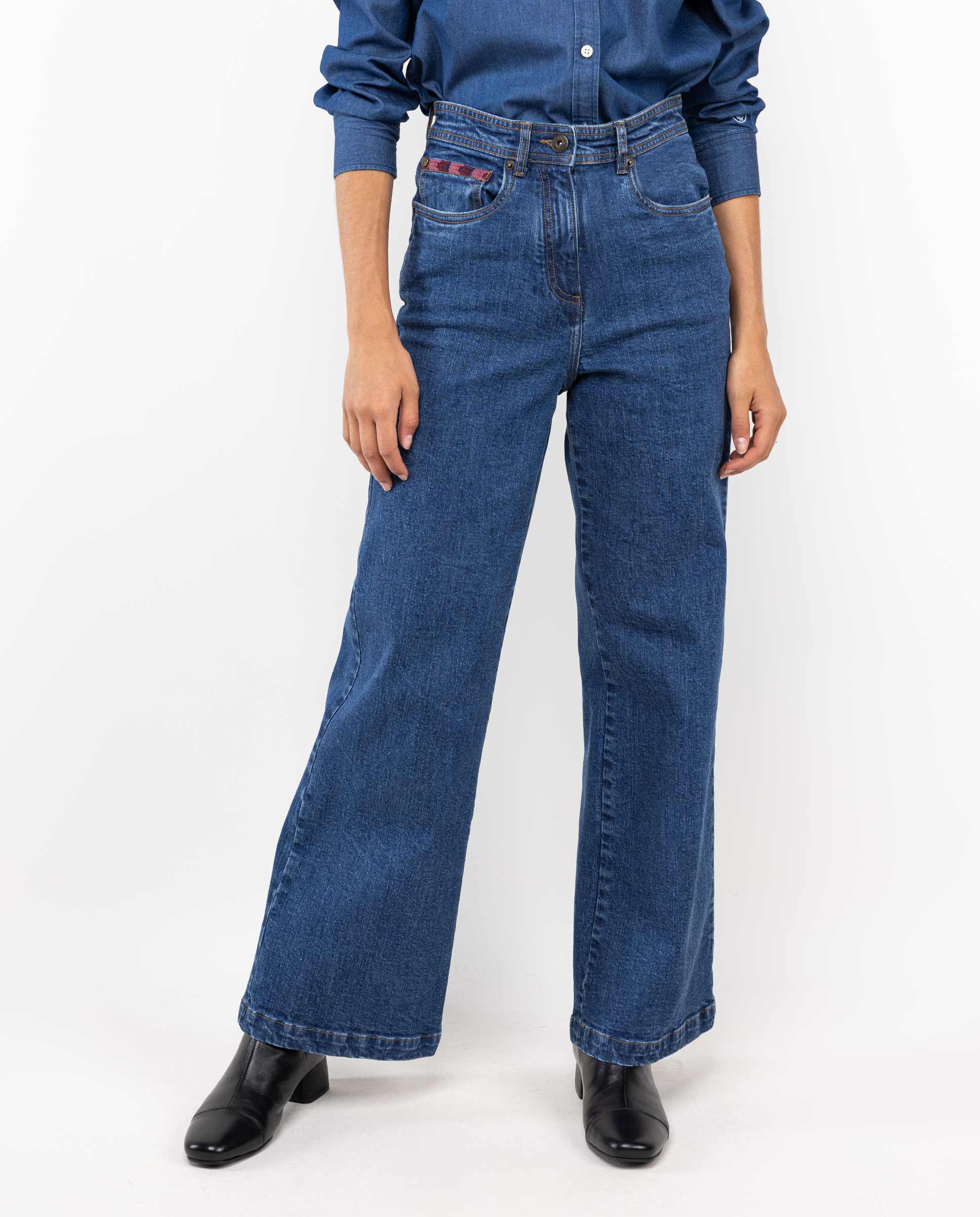 Pantalón Denim Marino