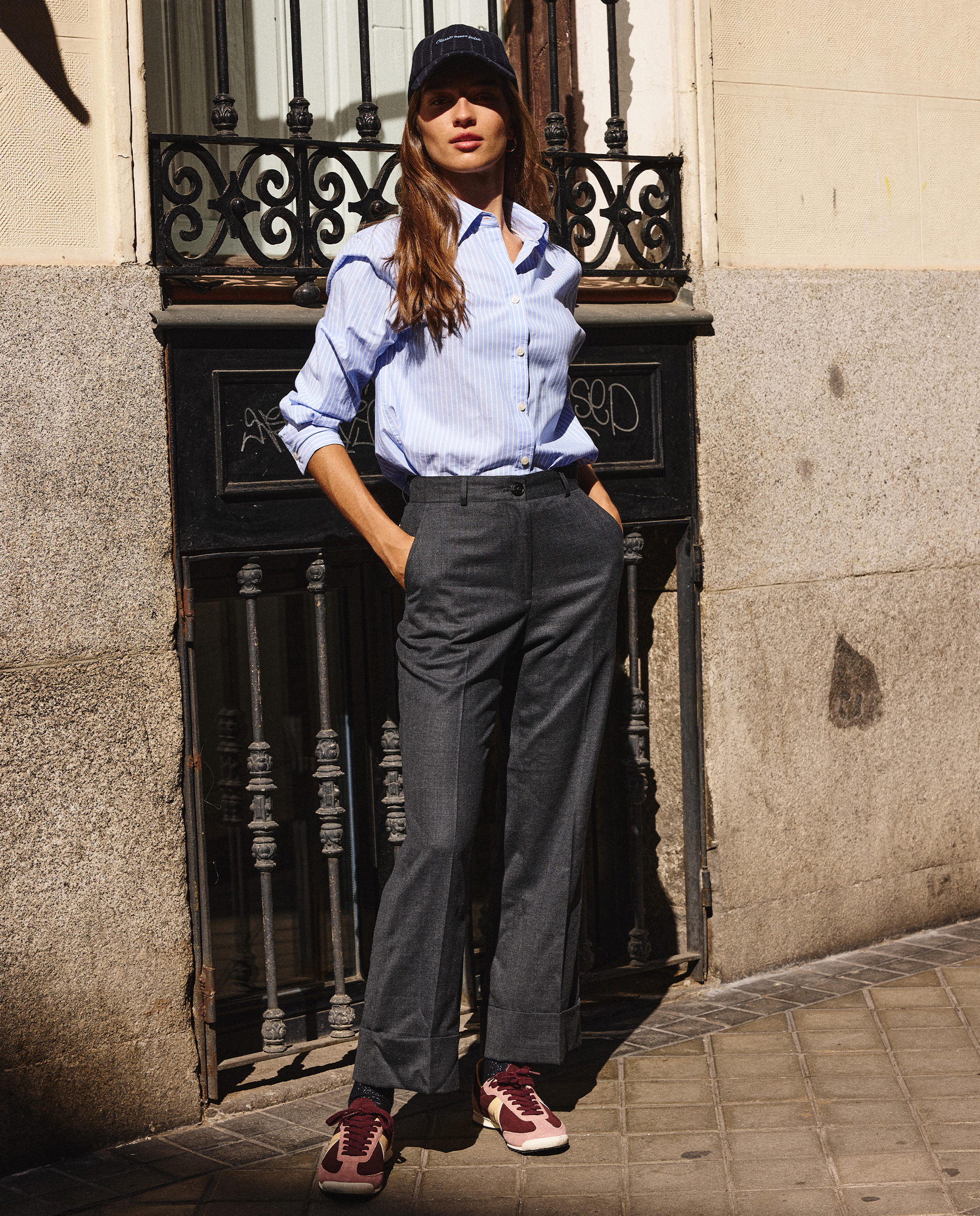 Pantalón Coordinado Liso Gris