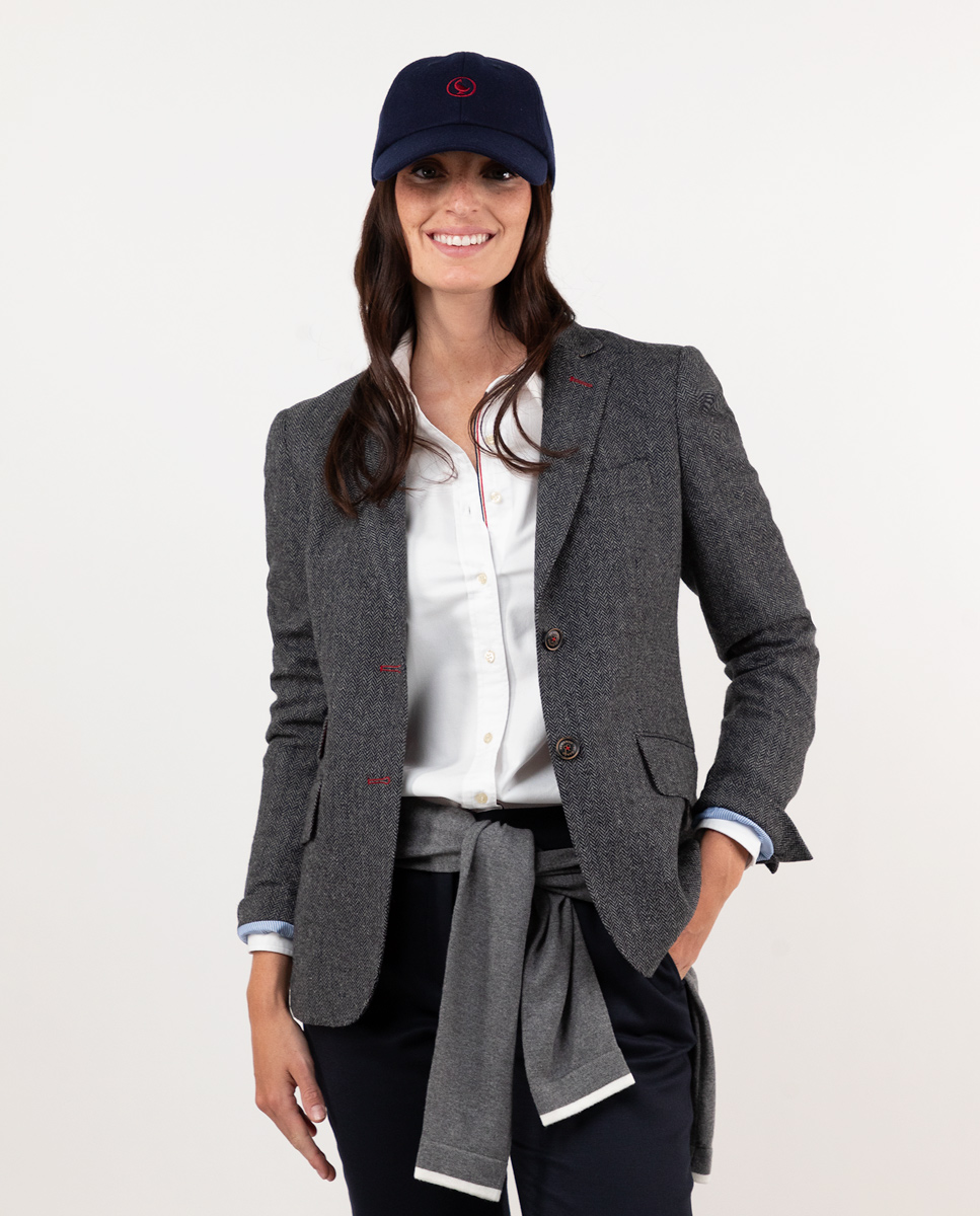 Americana Lana Espiga Gris