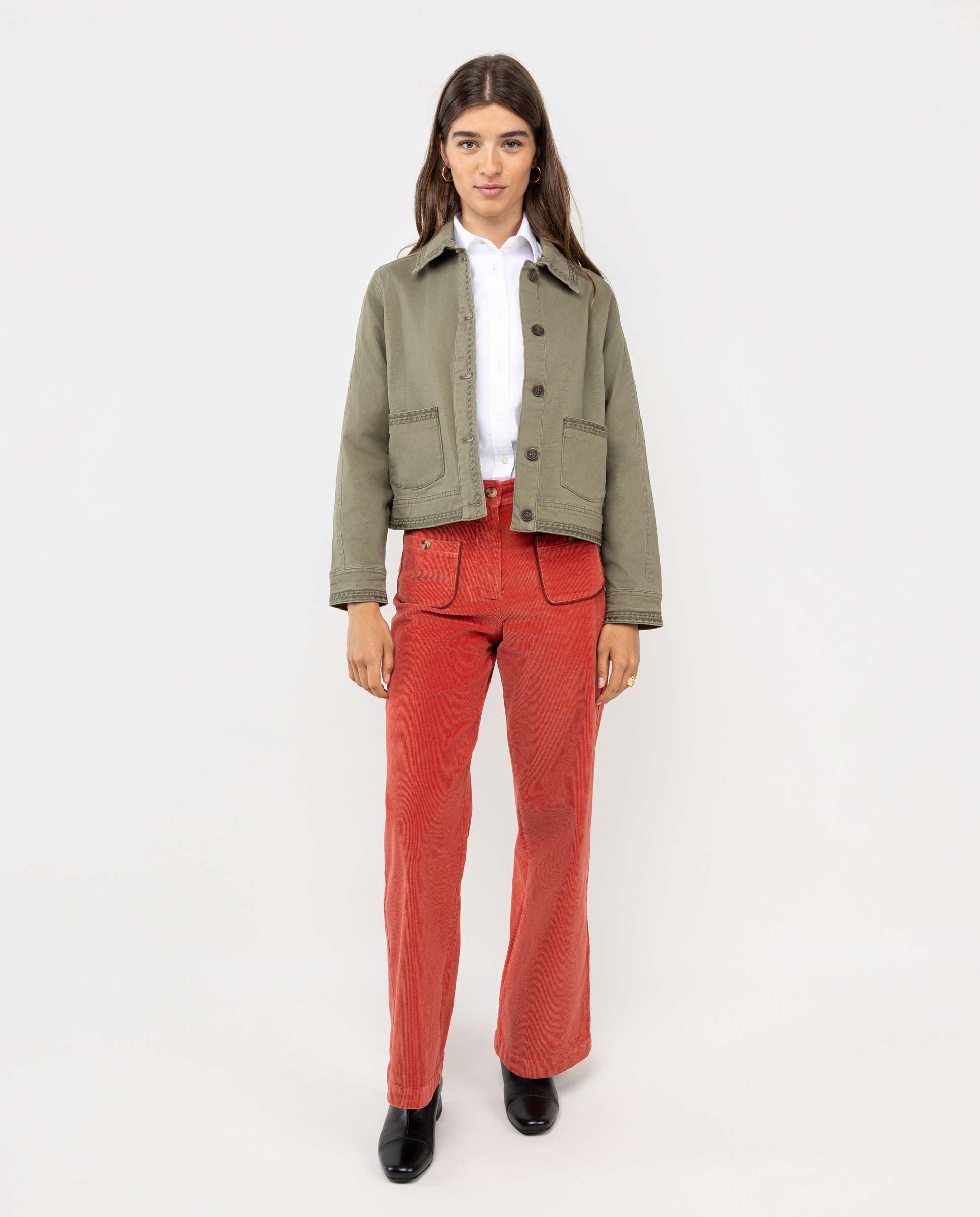 Khaki Garment Dyed Overshirt