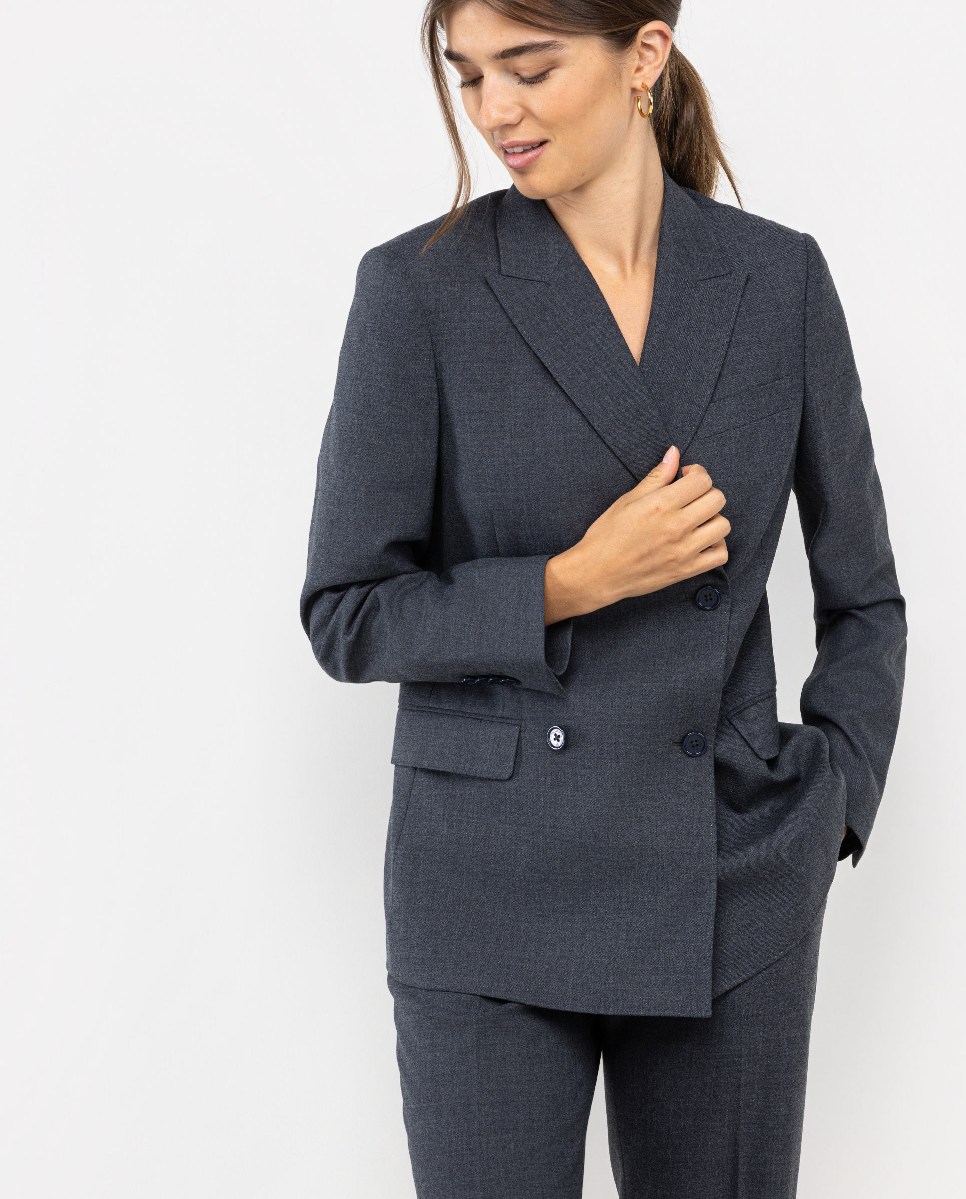 Veste Croisée Ensemble Gris