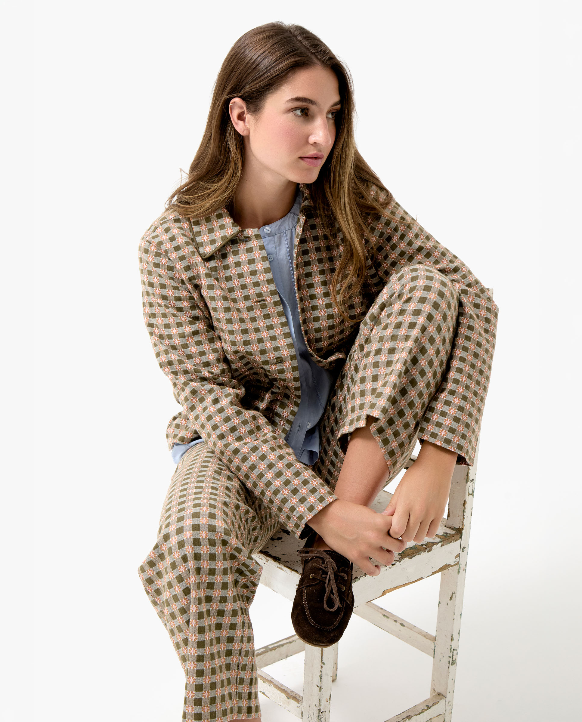 Chaqueta Anaya Cuadro Verde