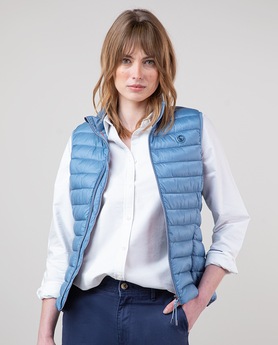 Gilet Matelassé Bleu