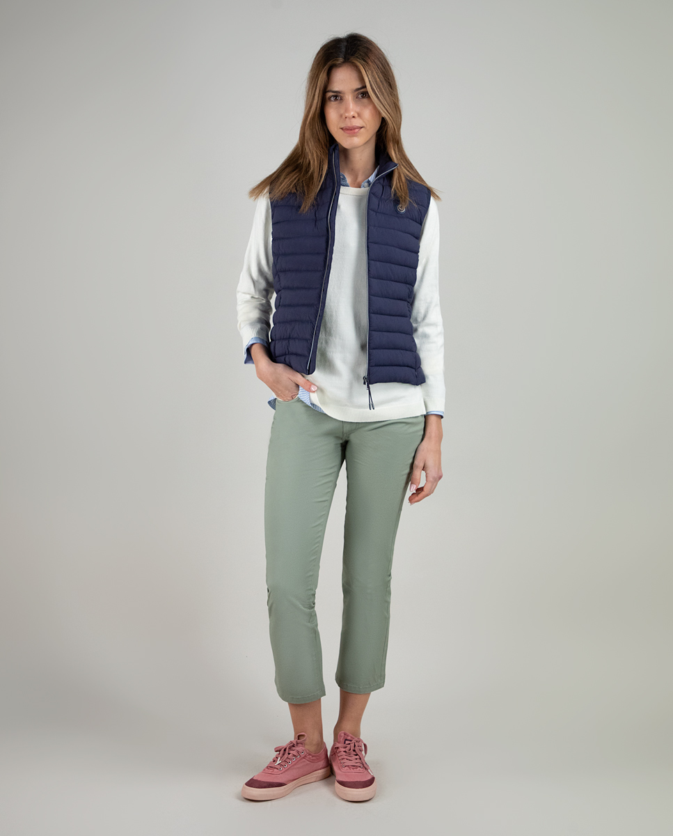 Colete acolchoado azul marinho