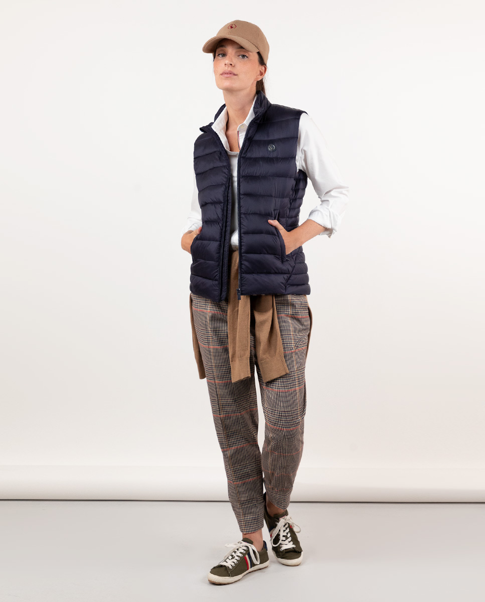 Weste Gesteppt Basic Marineblau