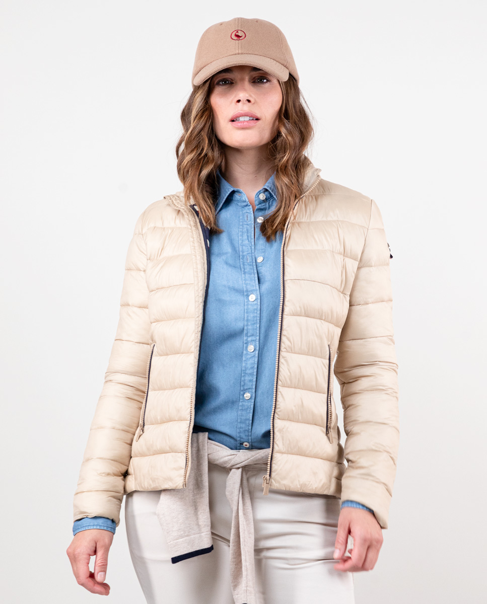 Veste Courte Matelassée Camel