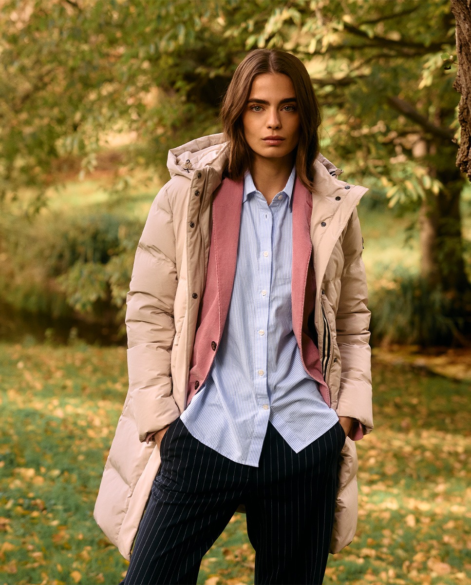 Doudoune Longue Écru