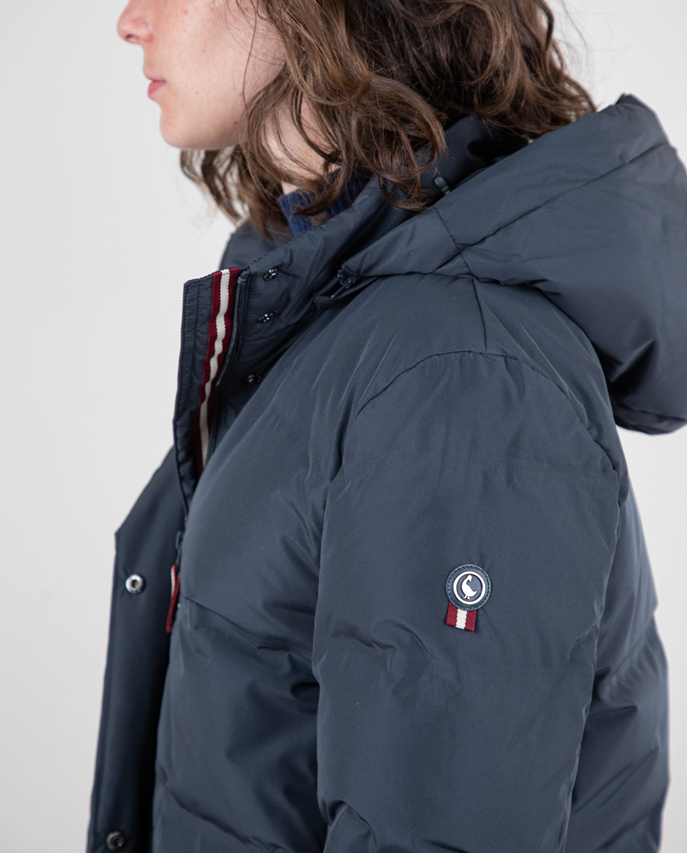 Doudoune Longue Grise