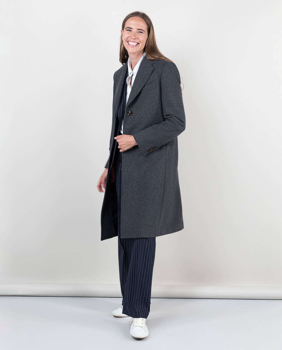 Manteau Classique Gris Marengo