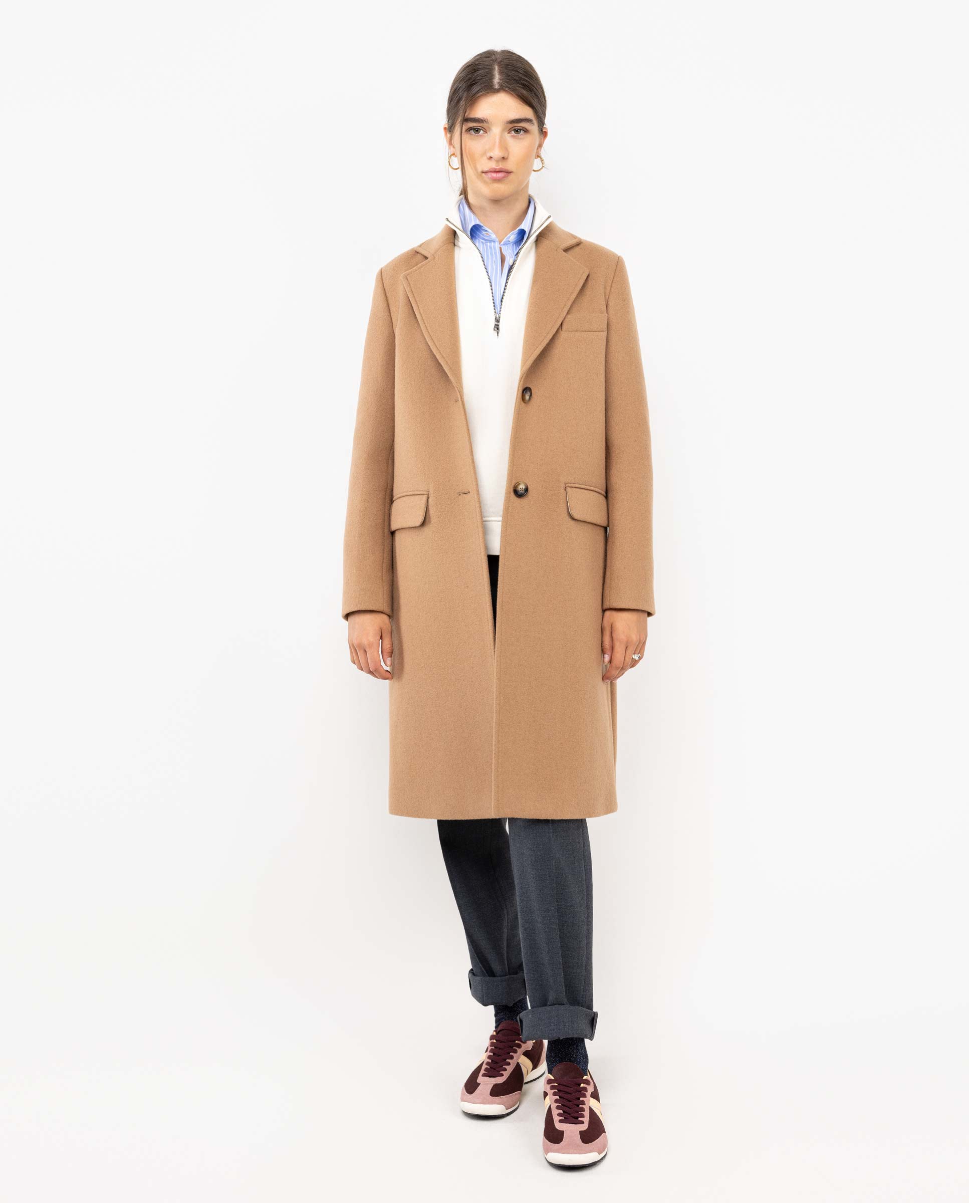 Beige Woollen Coat