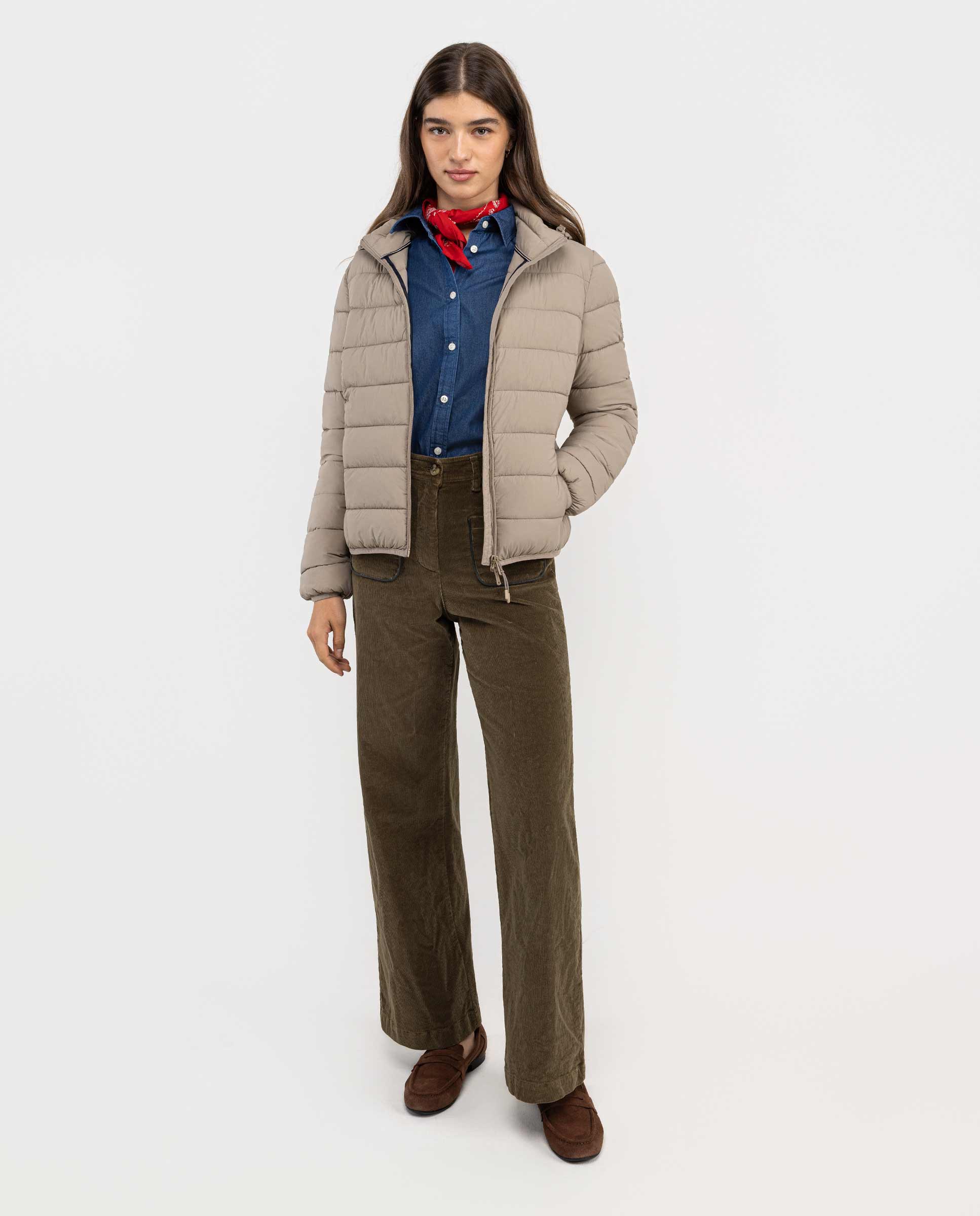 Chaqueta Acolchada Beige