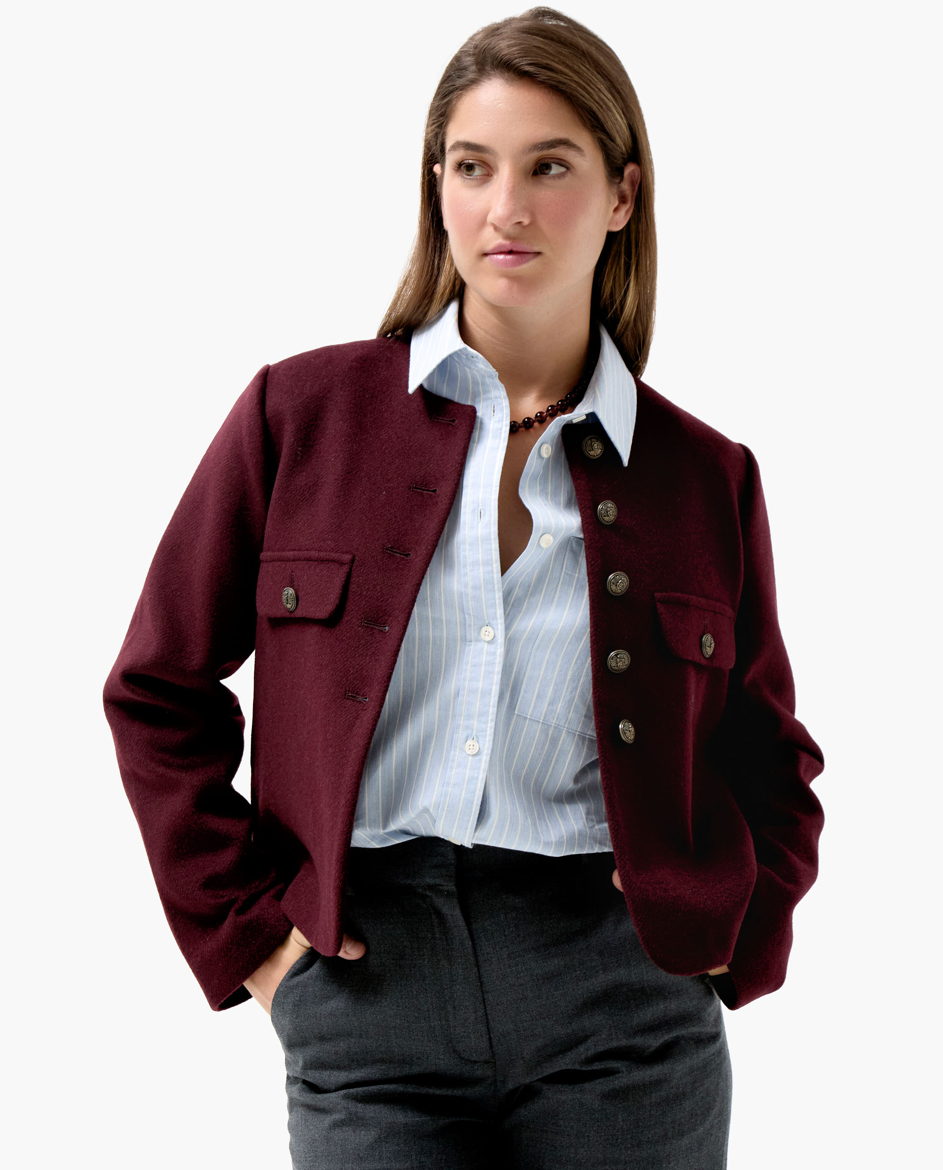 Chaqueta Bianca Lana Granate