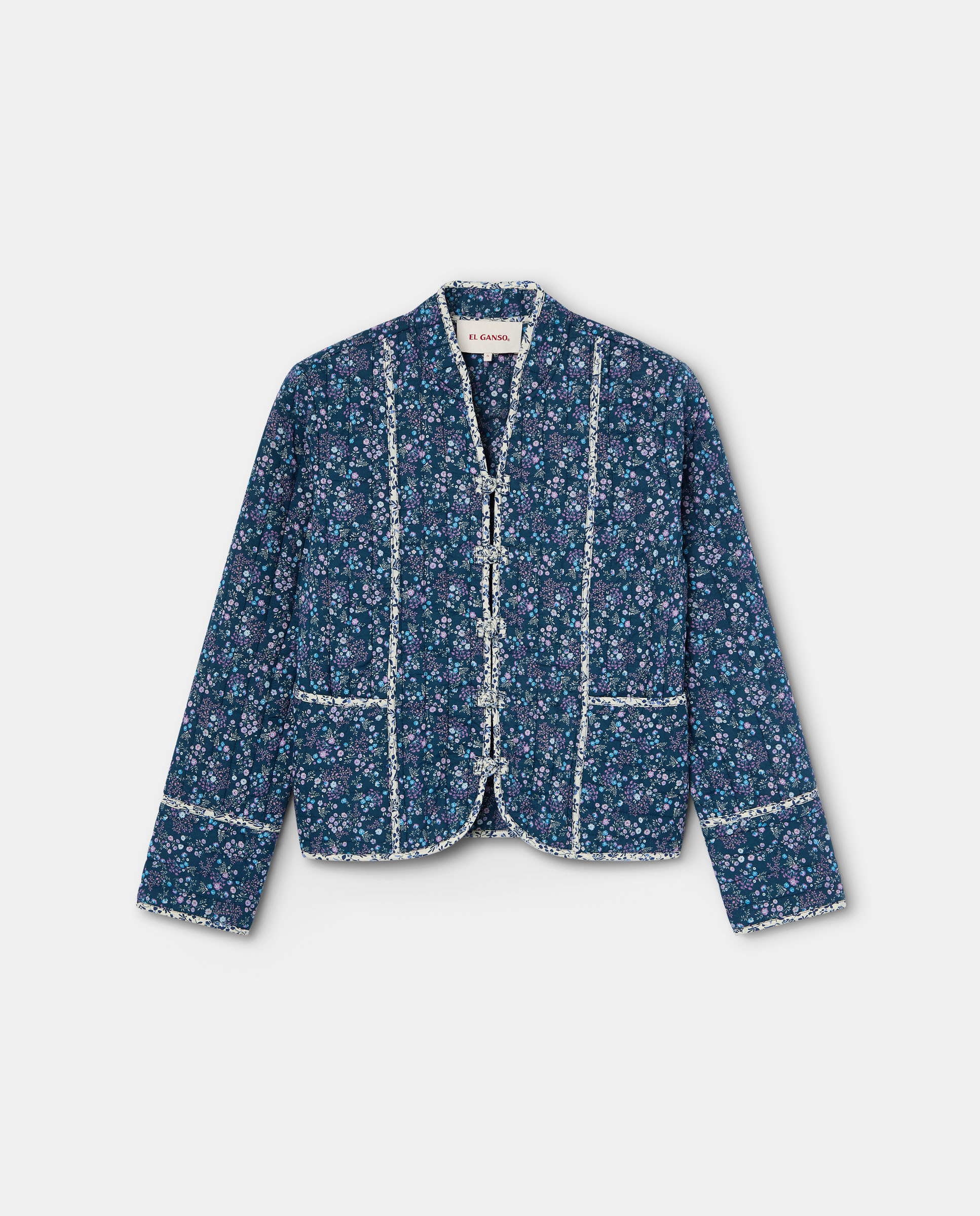 Millie Padded Jacket Navy Print