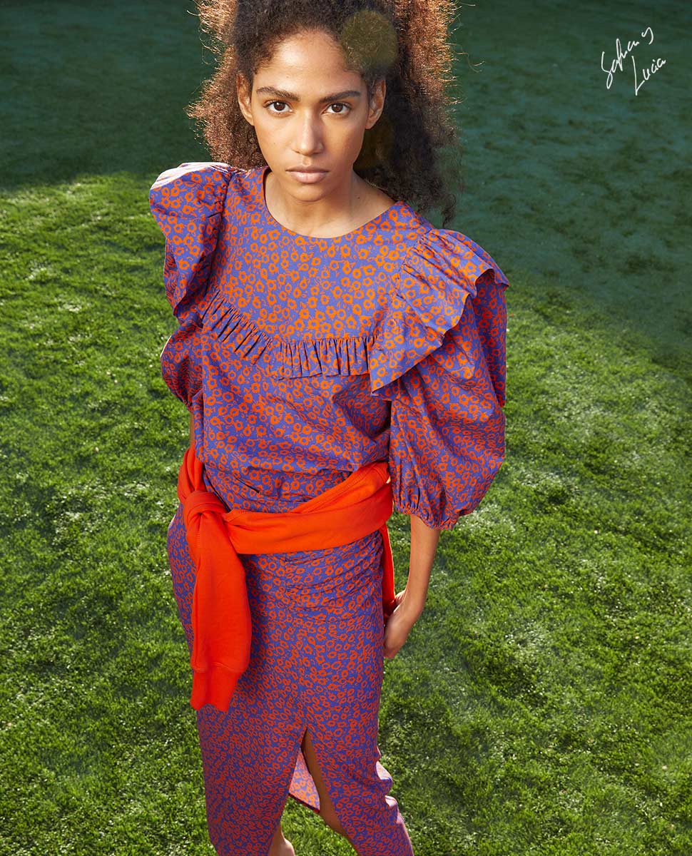 Blusa Flor Bicolor Sofía y Lucía