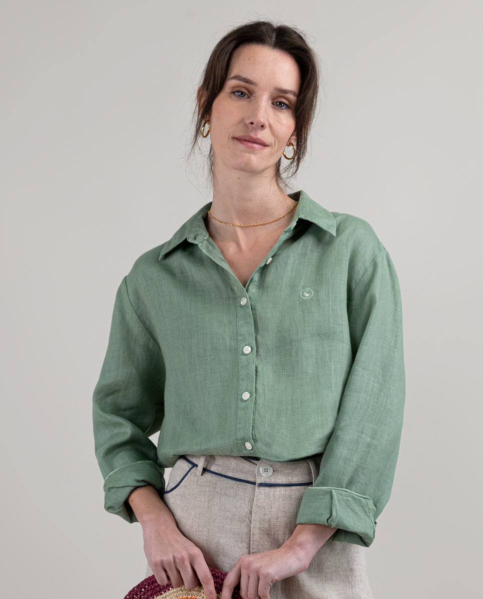 Chemise Lin Vert