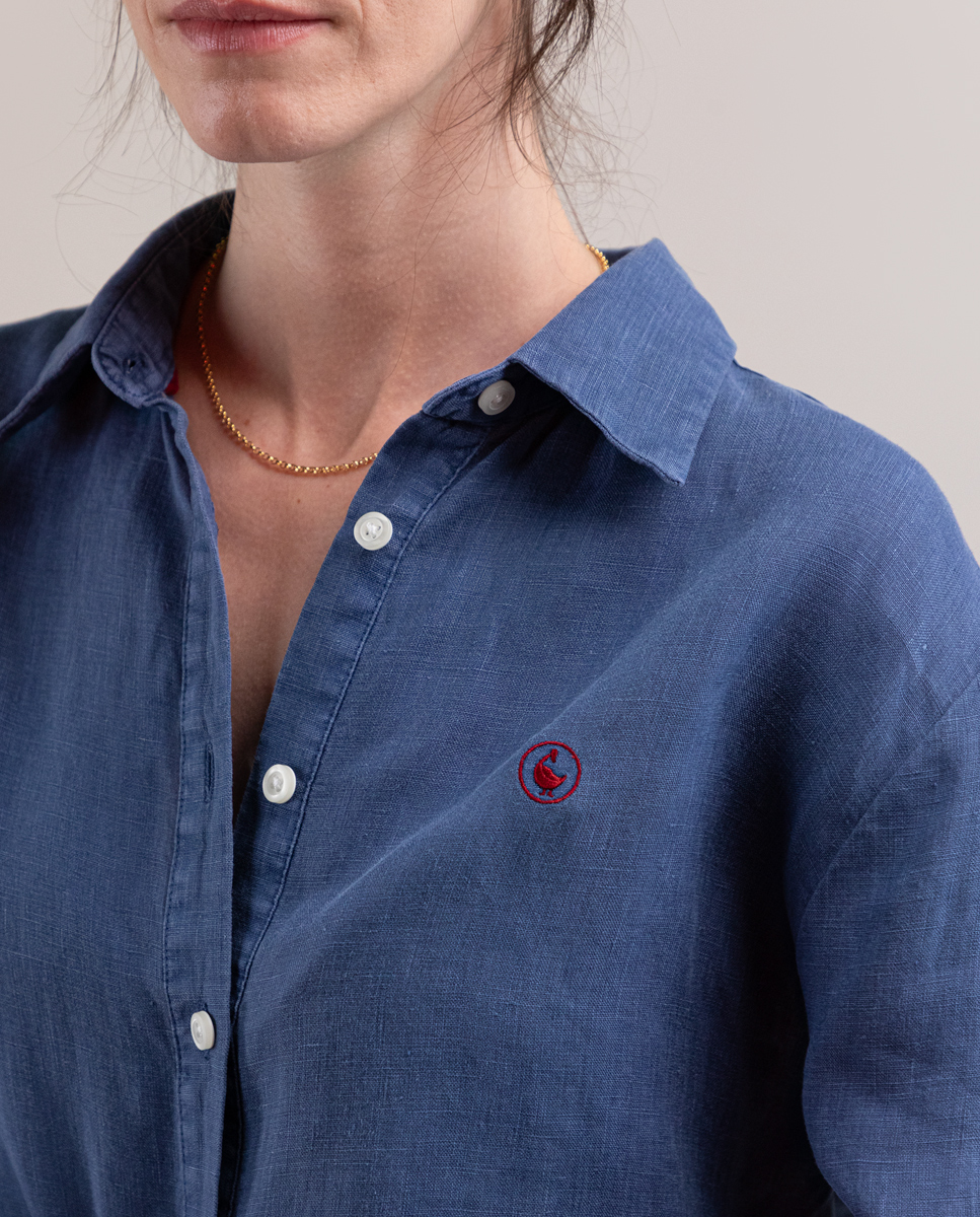 Chemise Lin Marine