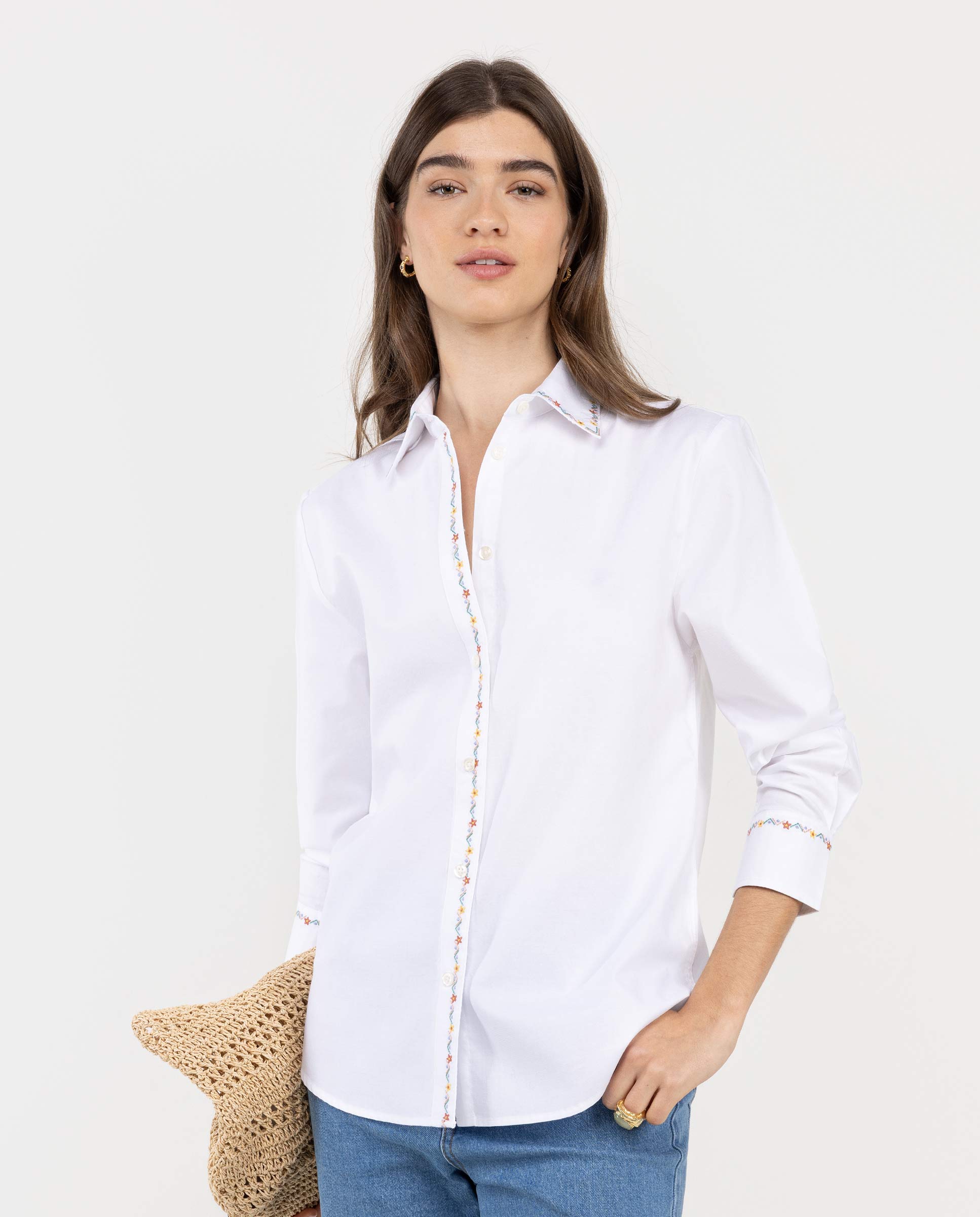 Camisa Lily Bordado Flores