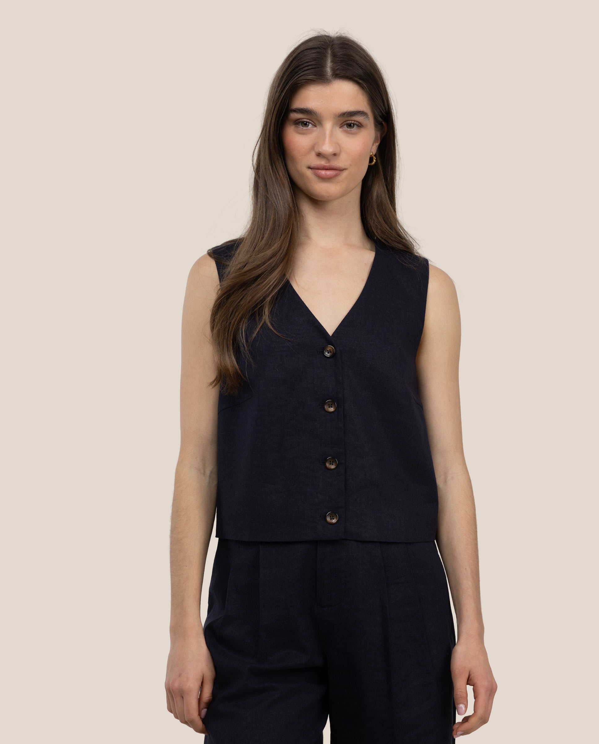Chaleco Valeria Lino Marino