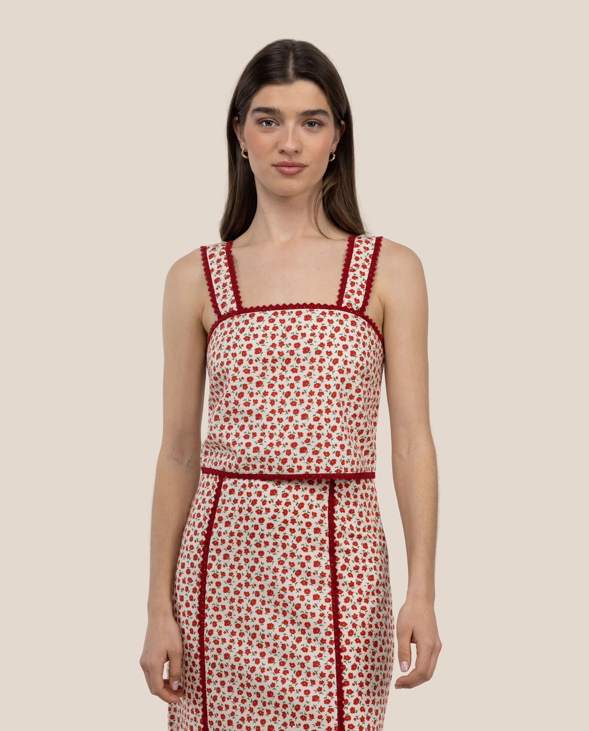 Botões multicoloridos Top Juliet