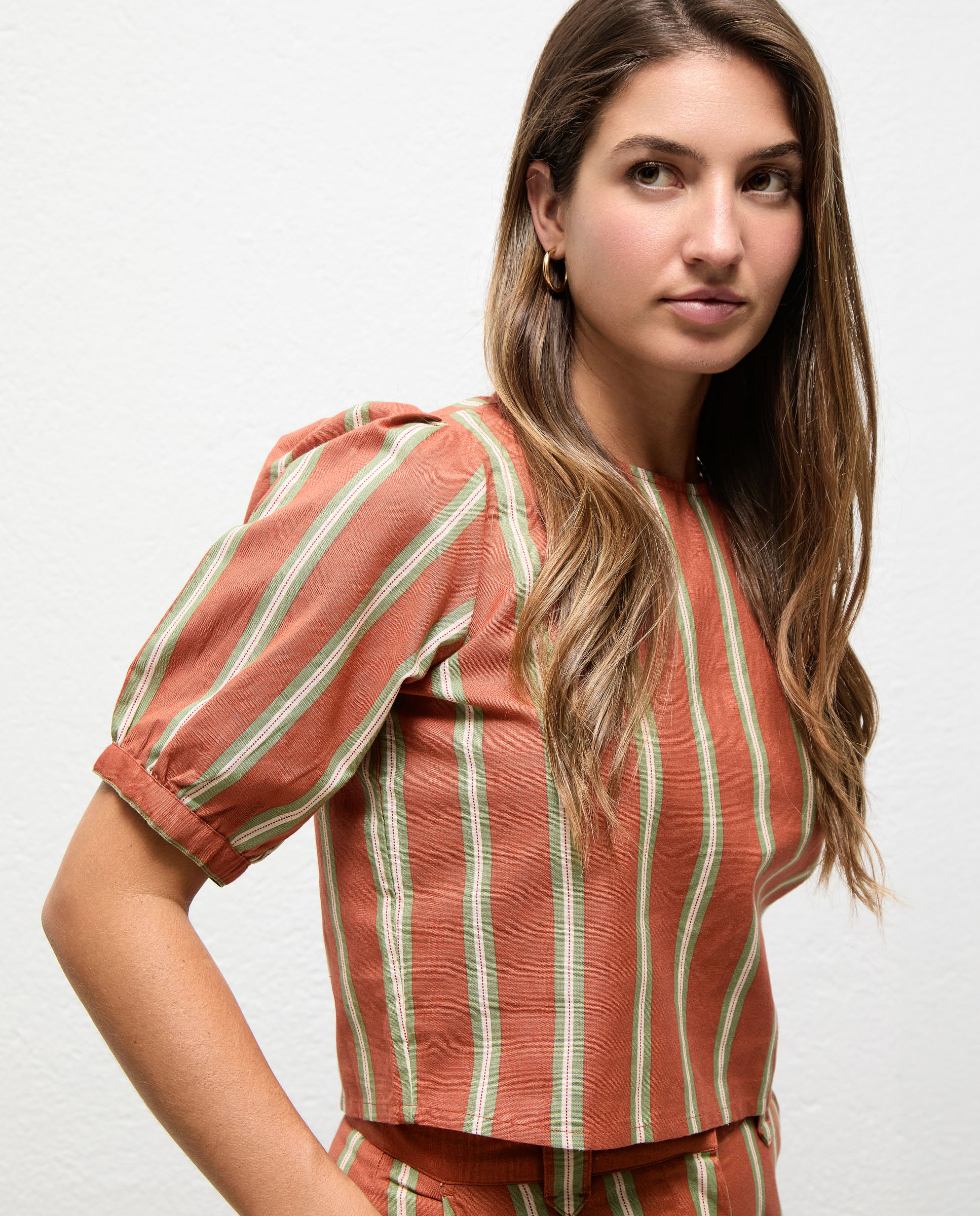 Haut imprimé à rayures Paloma