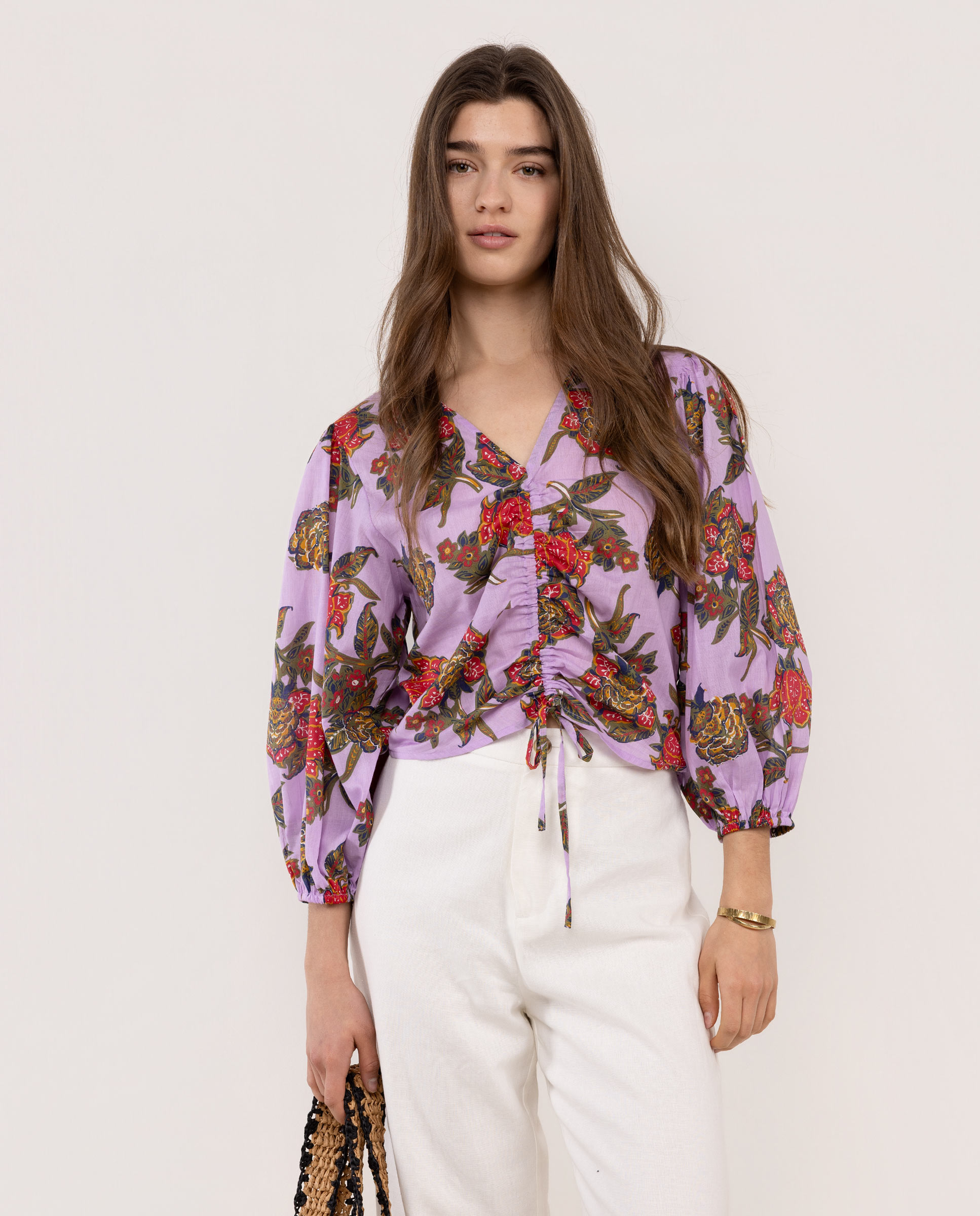 Blusa Caterina Estampado Flores Multicolor