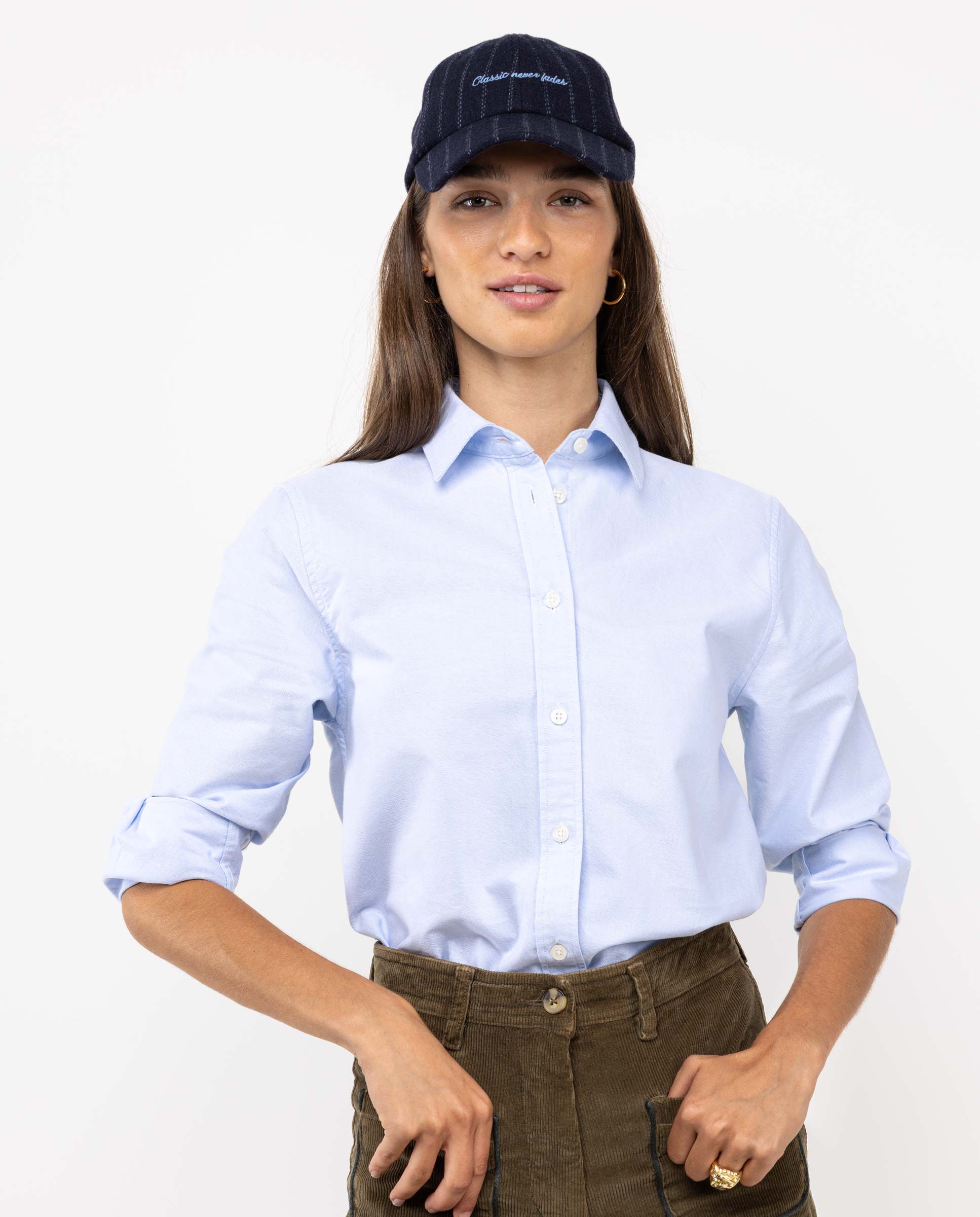Camisa Oxford Celeste