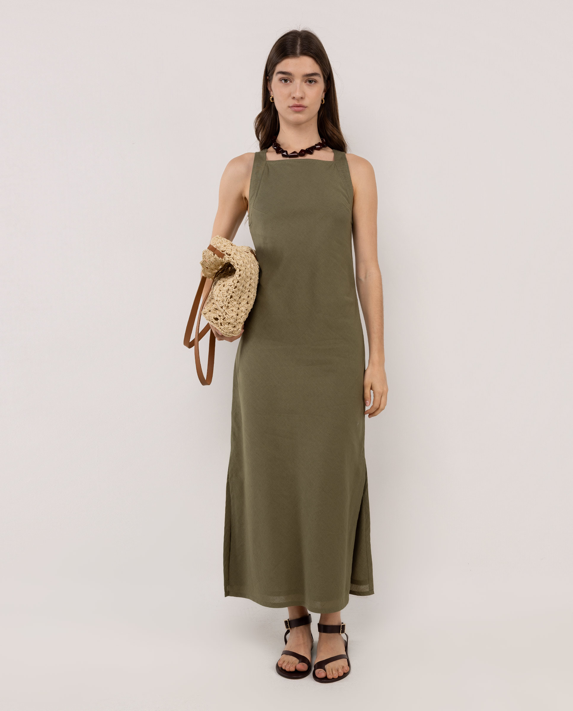 Vestido Clarisse Lino Verde