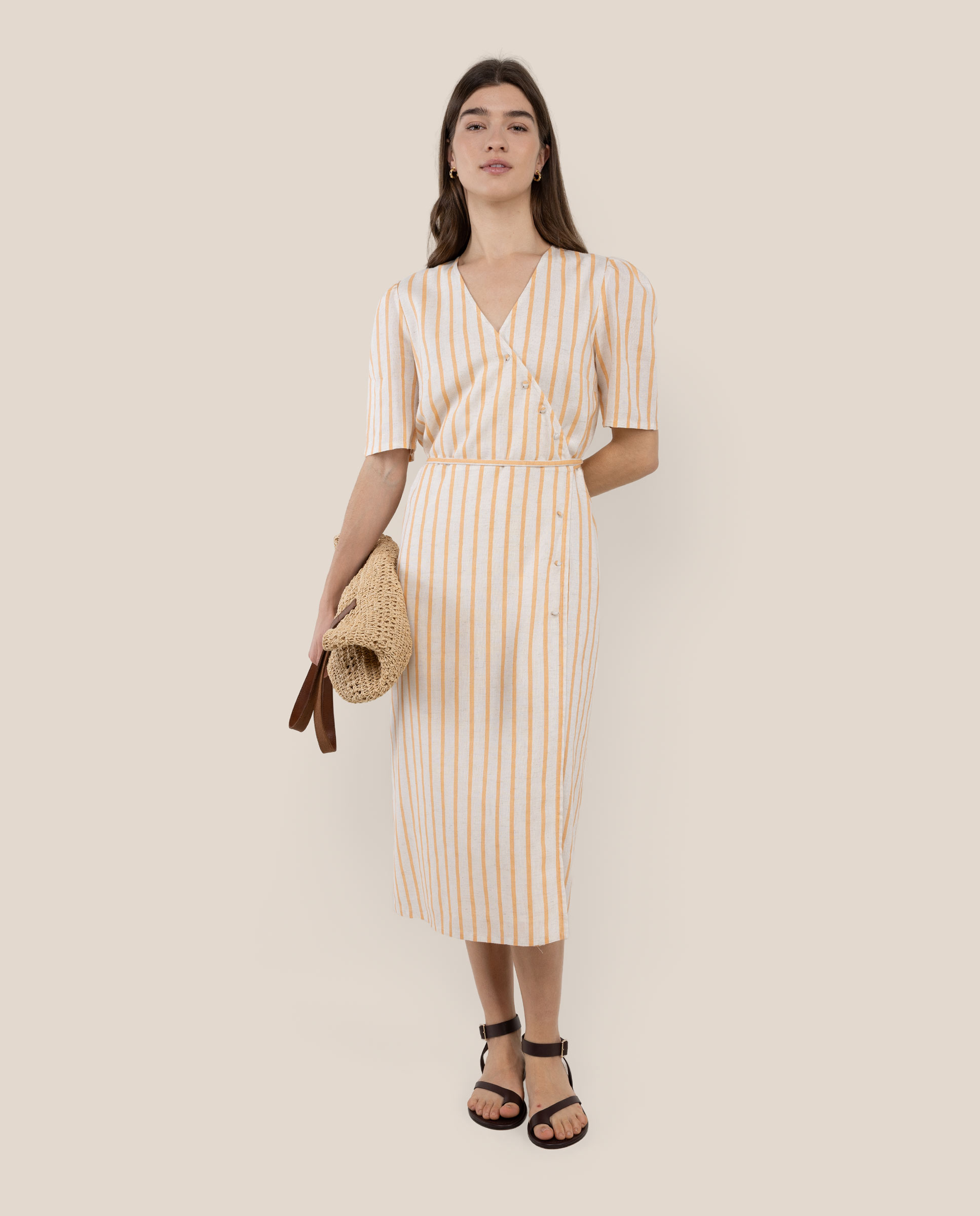Vestido Agatha Rayas Botones
